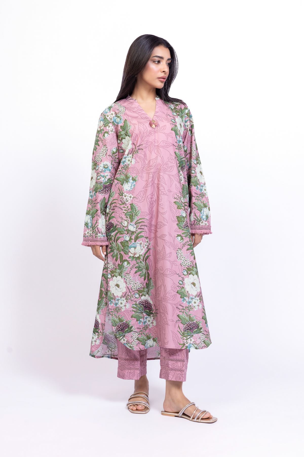 Printed Cotton Viscose Kurta - 25-09-11E2-08TA-VG