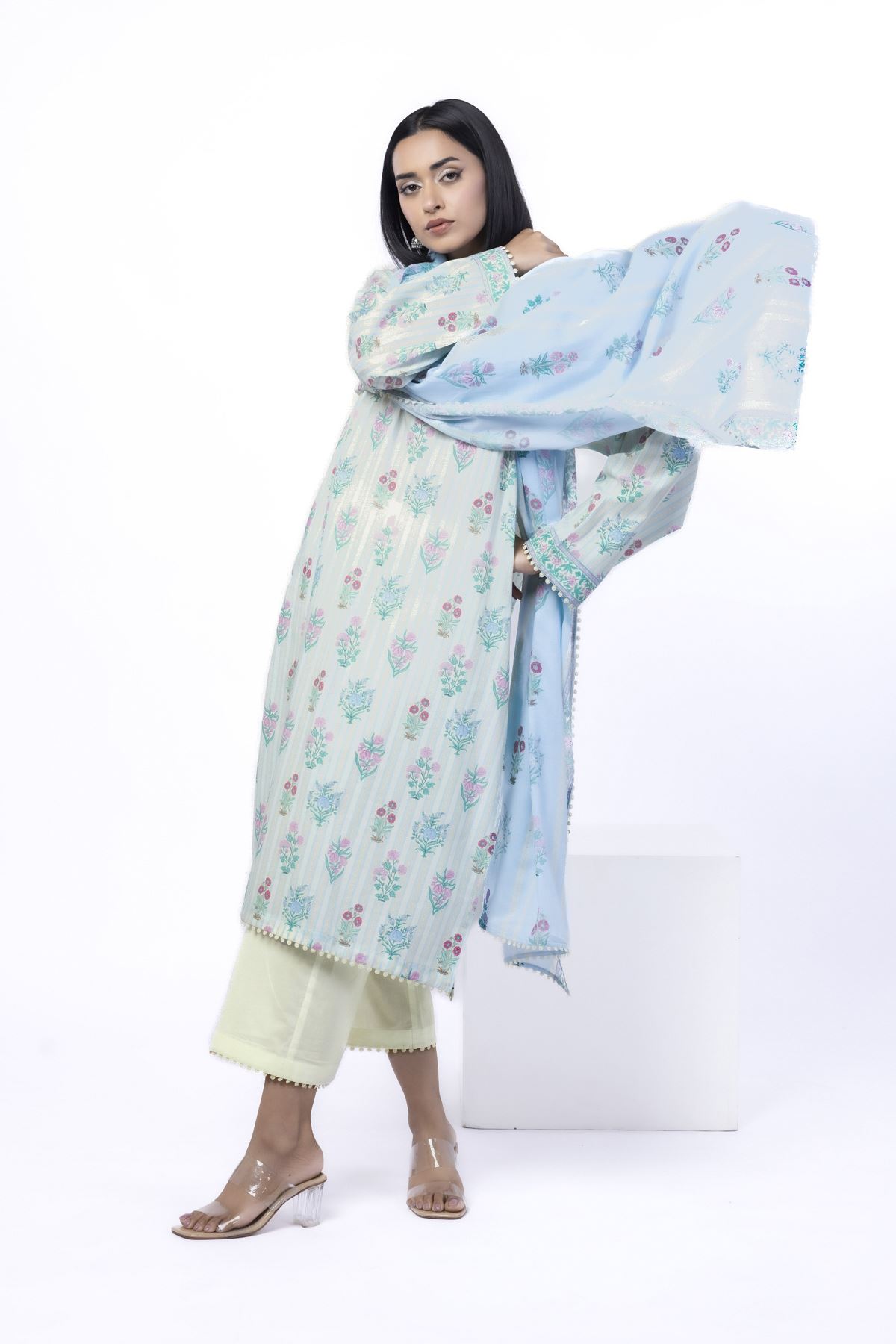 Printed Cotton Fabrics 3 Piece - LK08A-VG