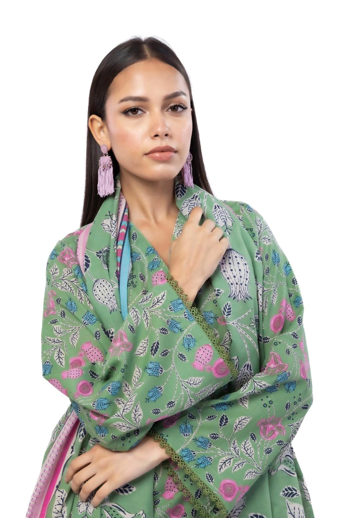 Printed Khaddar Tailored 3 Piece - KN31AST-VG