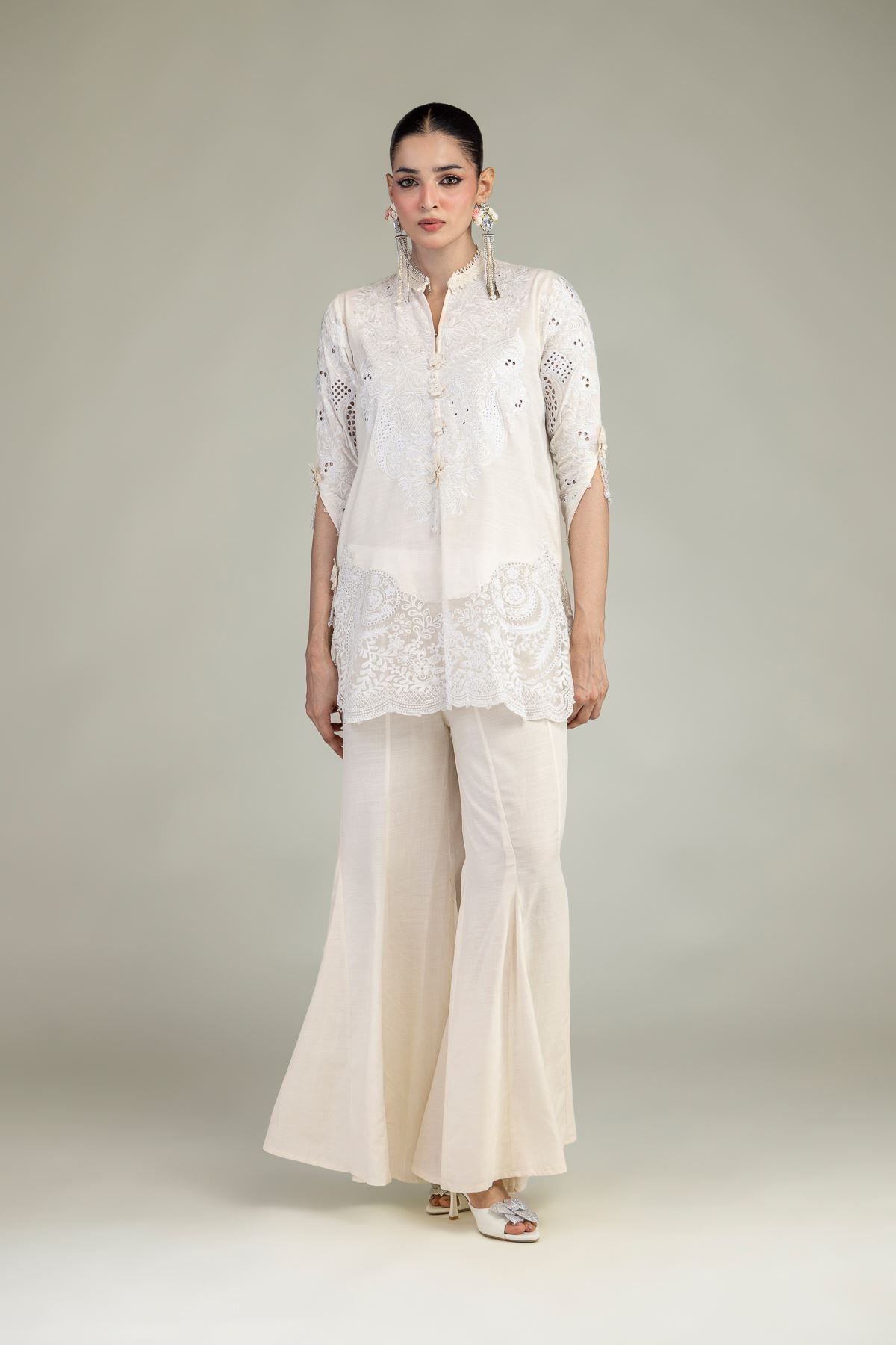 Raw Silk 2-Piece Co-ord Set - T-A11-26-118FI2-VG