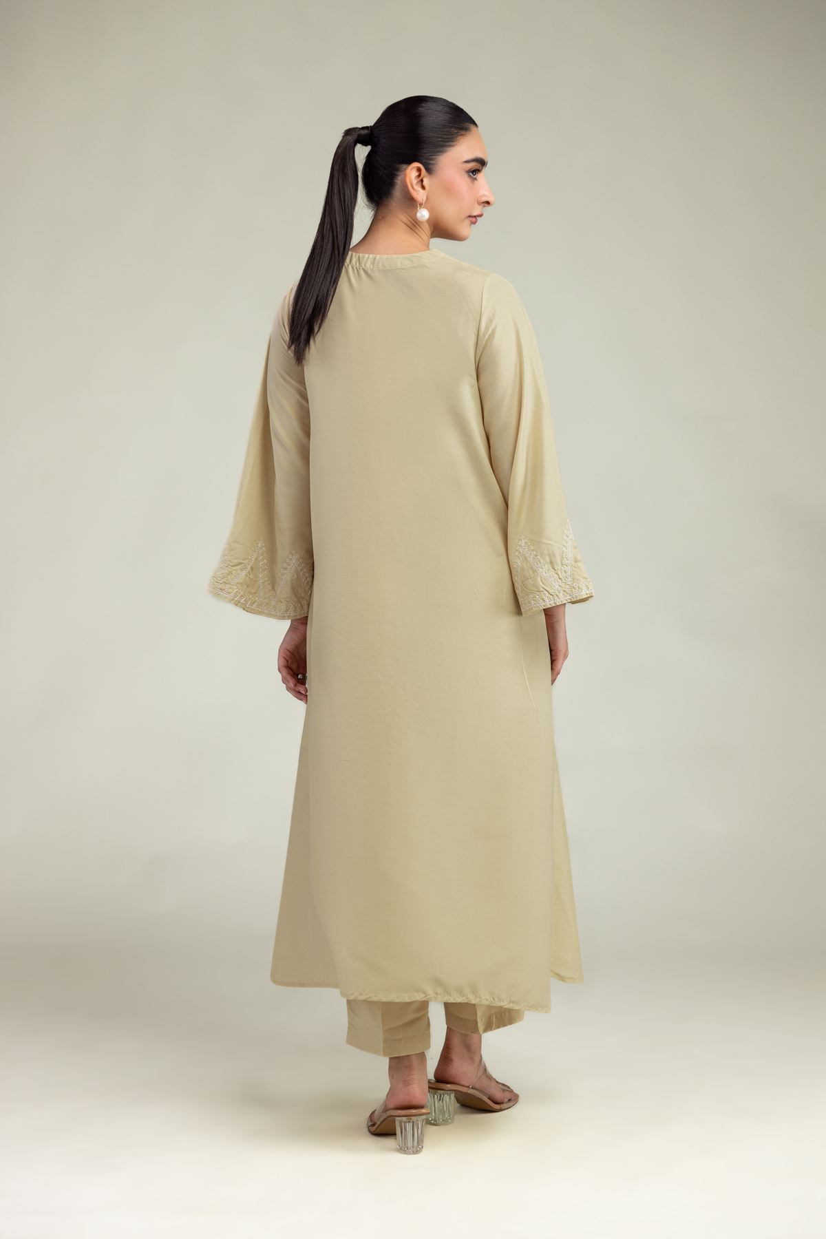Embroidered Arabic Lawn Long Lawn Kurta - T-A33-26-210FJ1-VG