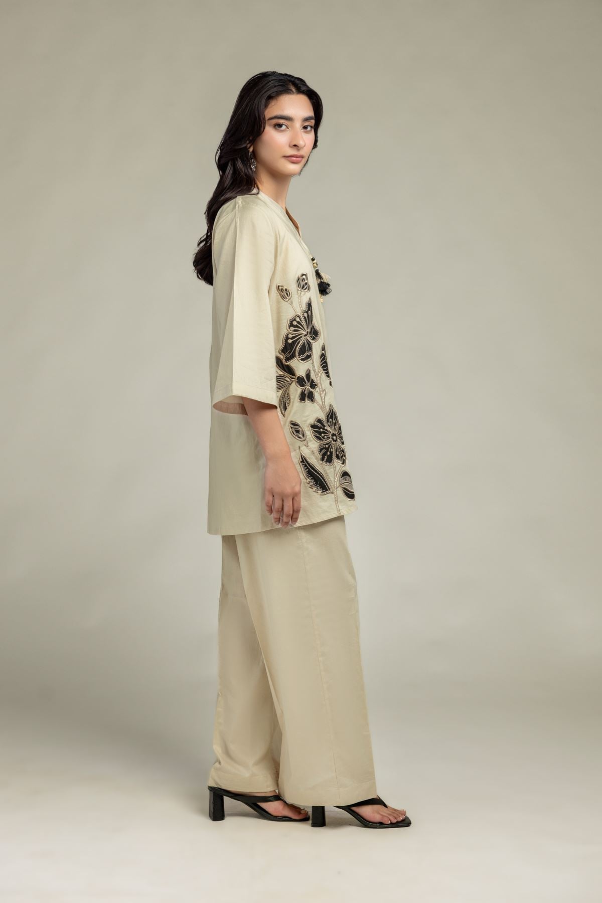 Cambric Solid Beige Pants - 1-26-102-A-F-VG