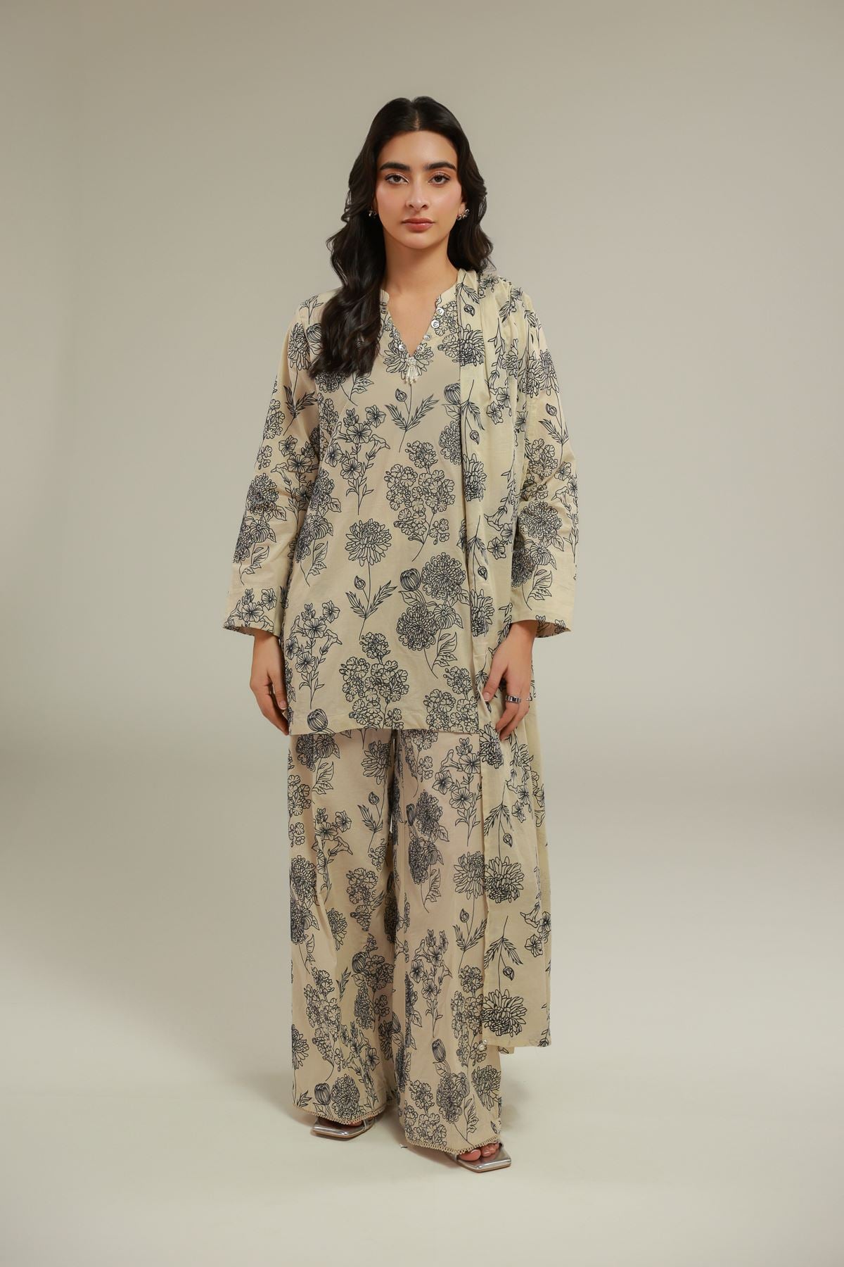 Cambric Spring Floral Pants - 1-26-115-A-C-VG