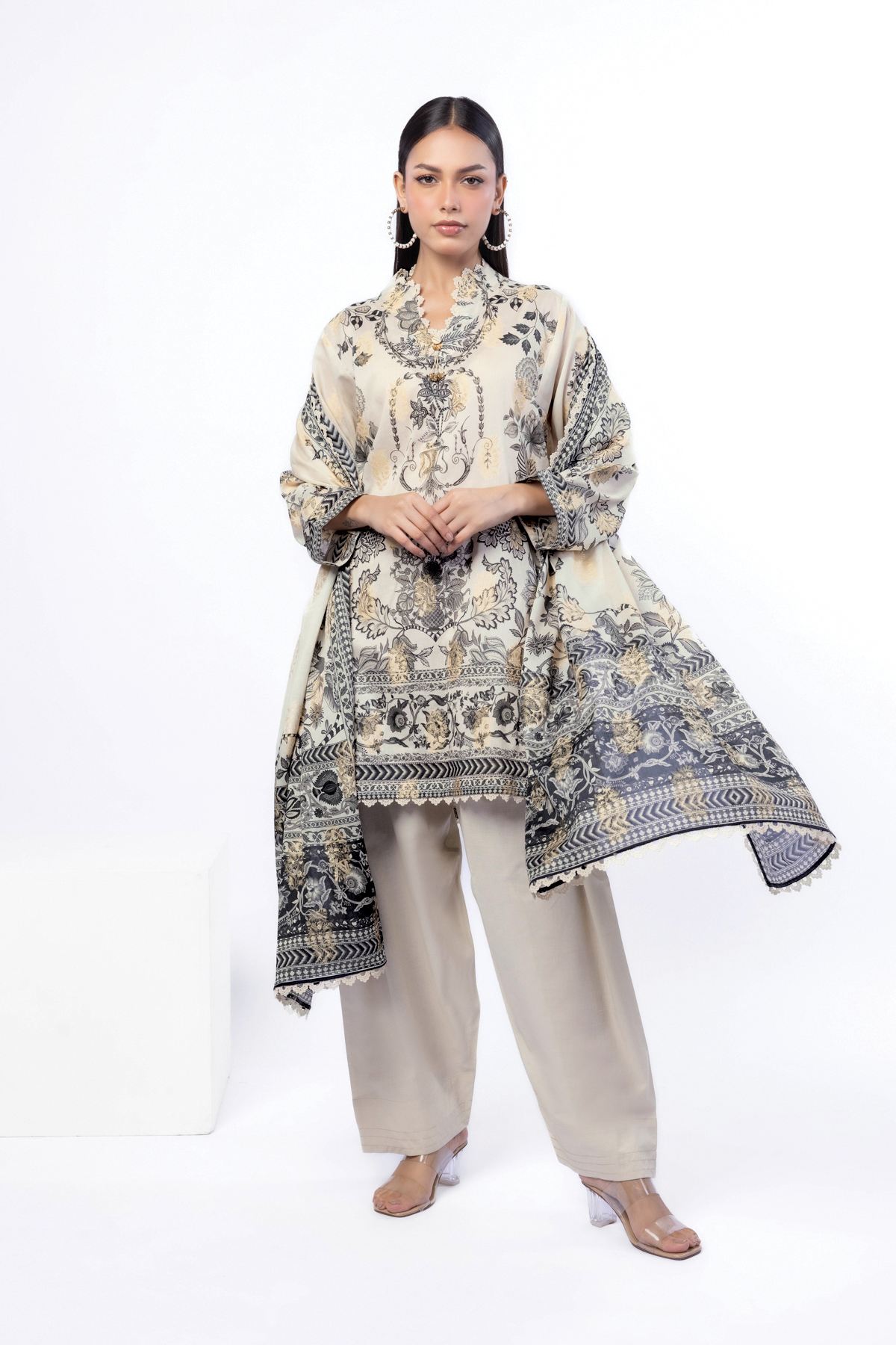 Printed Jacquard Fabrics 3 Piece - A33-26-108FI-VG