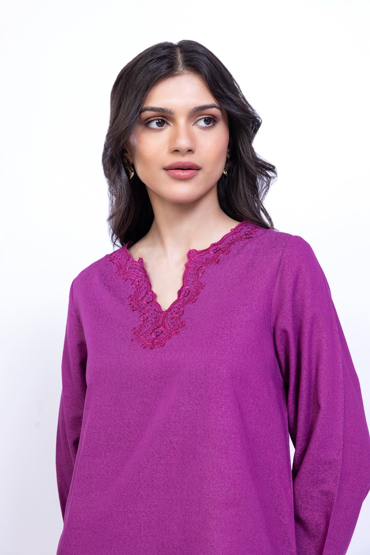 Embroidered Karandi Kurta - 25-09-11E3-07TA-VG