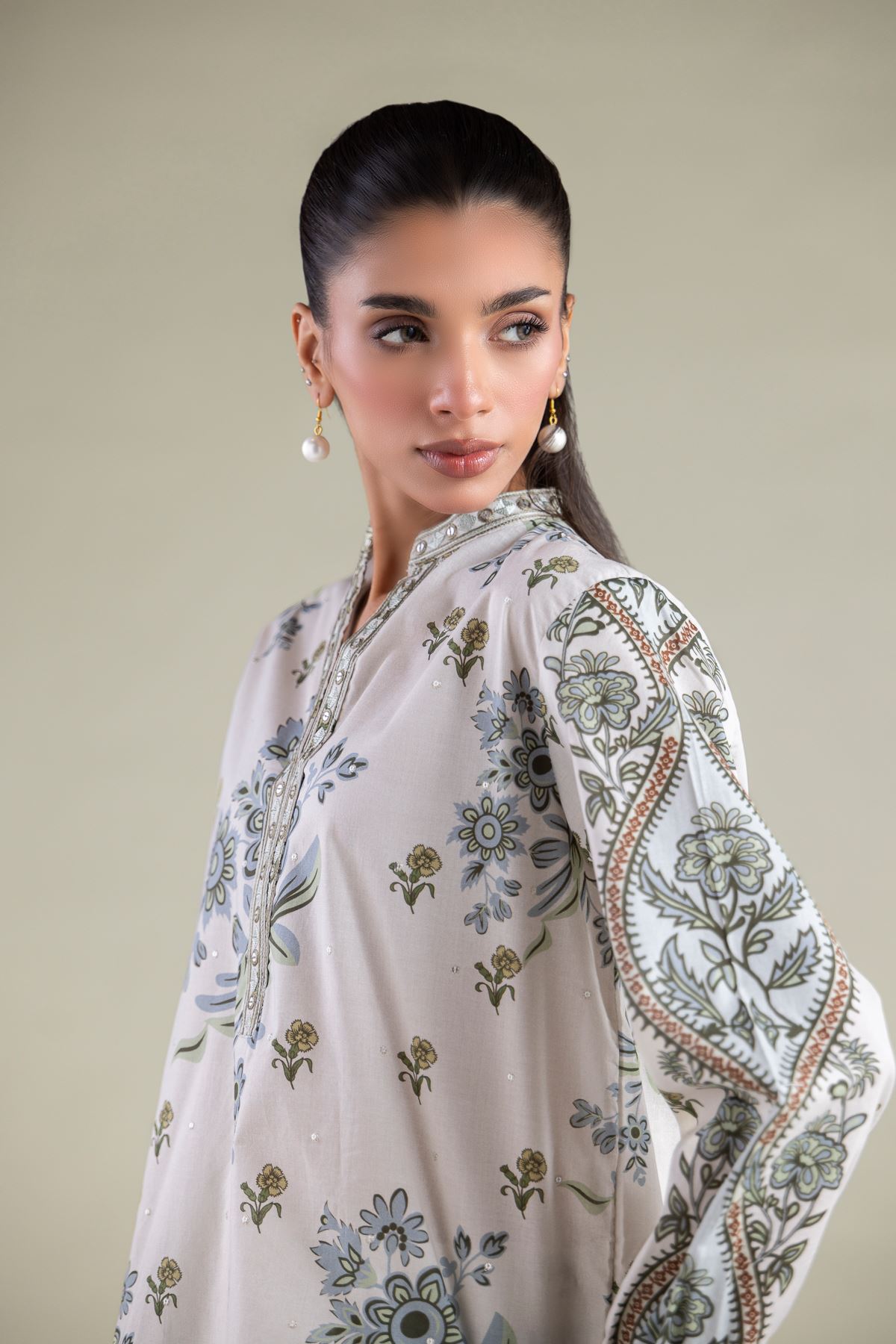 Embroidered Cambric Tunic - 6-26-104-A-E-VG