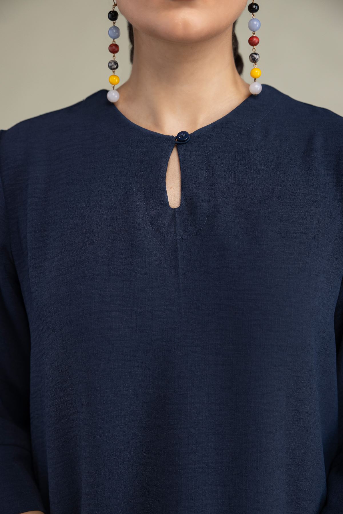 Dyed Crepe Georgette Crepe Georgette Blouse - 2-26-308-A-B1-VG