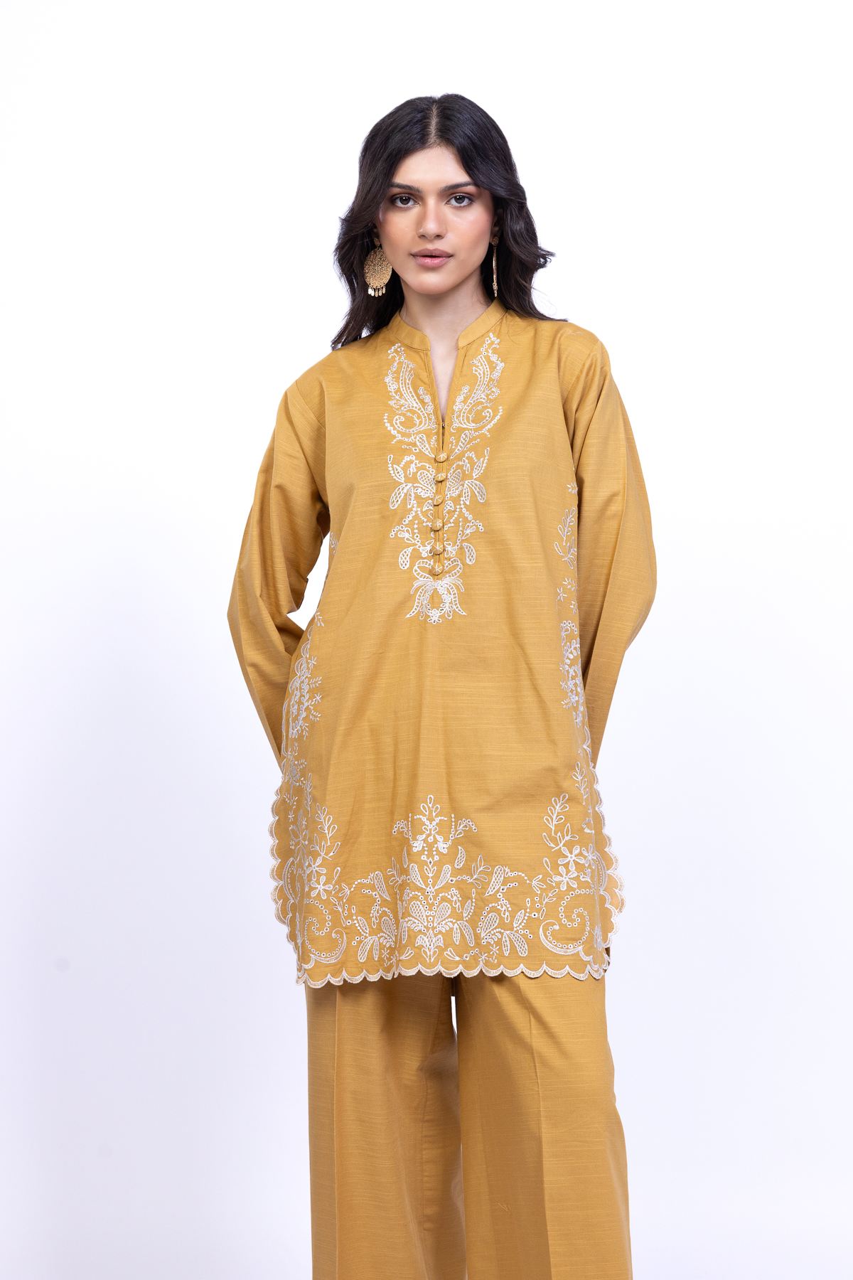 Embroidered Khaddar Kurta - 25-09-10E3-01TA-VG