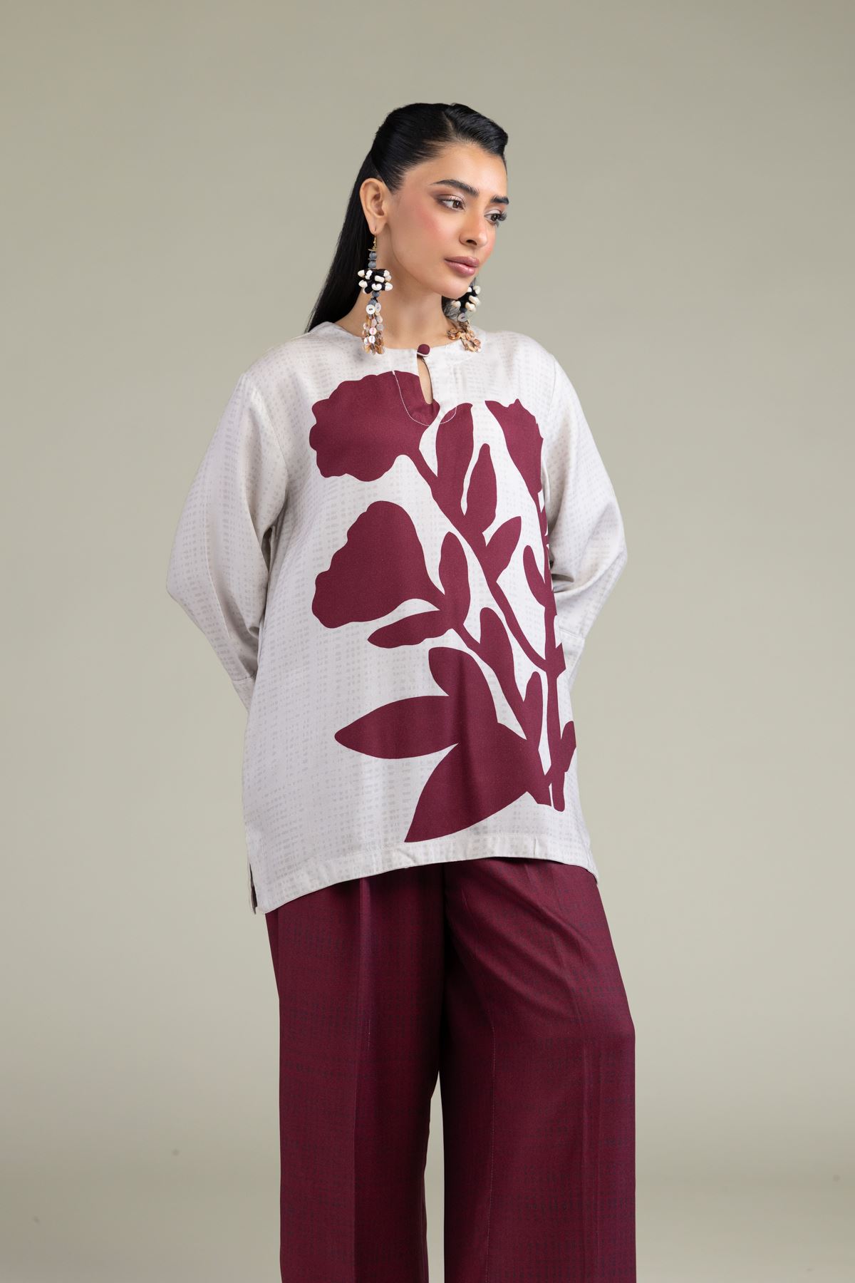 Printed Viscose Crepe Floral Viscose Shirt - 6-26-206-A-A1-VG