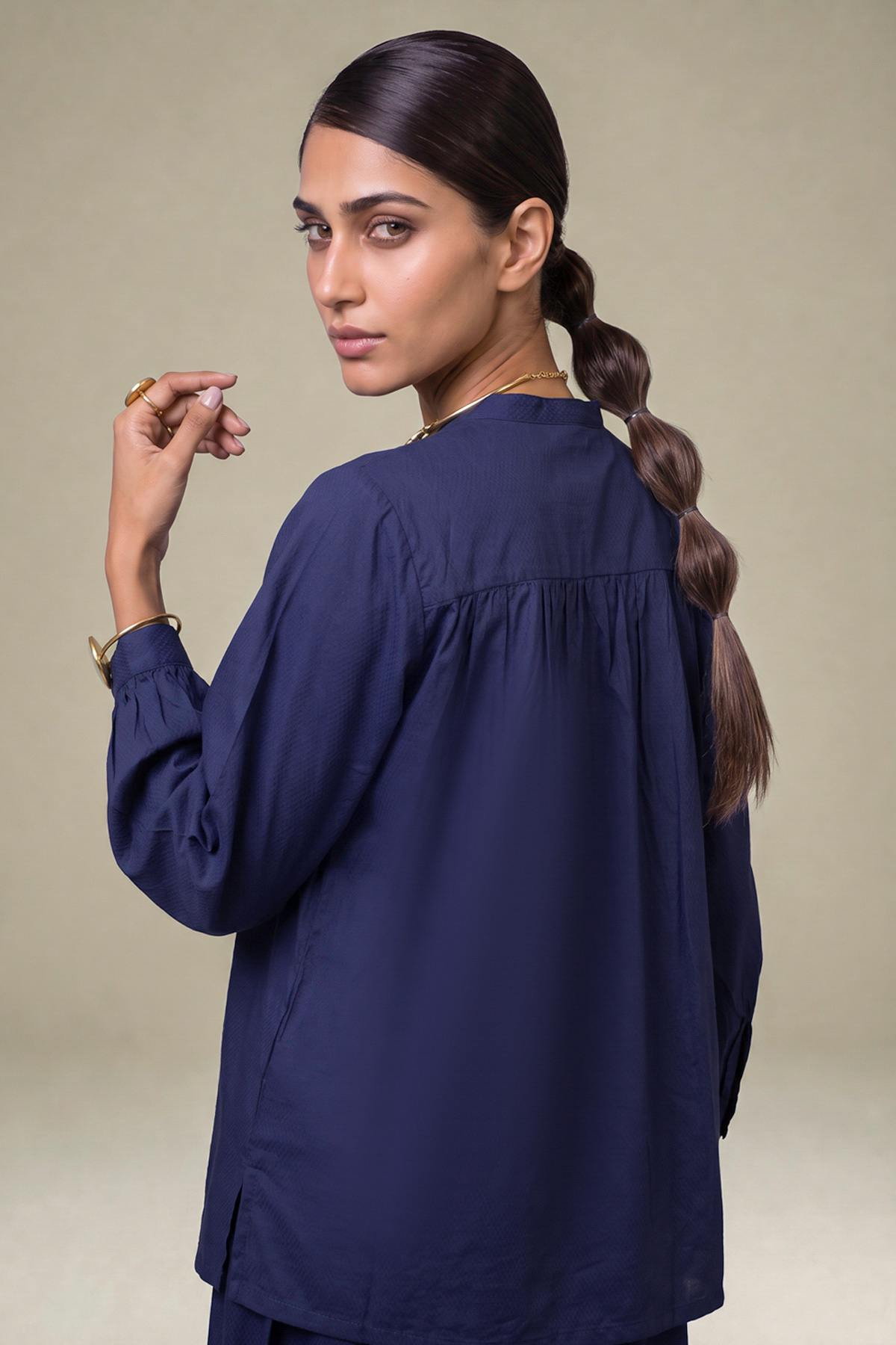 Dyed Cotton Dobby 2-Piece Tailored Set - 2-26-308-A-G1-VG