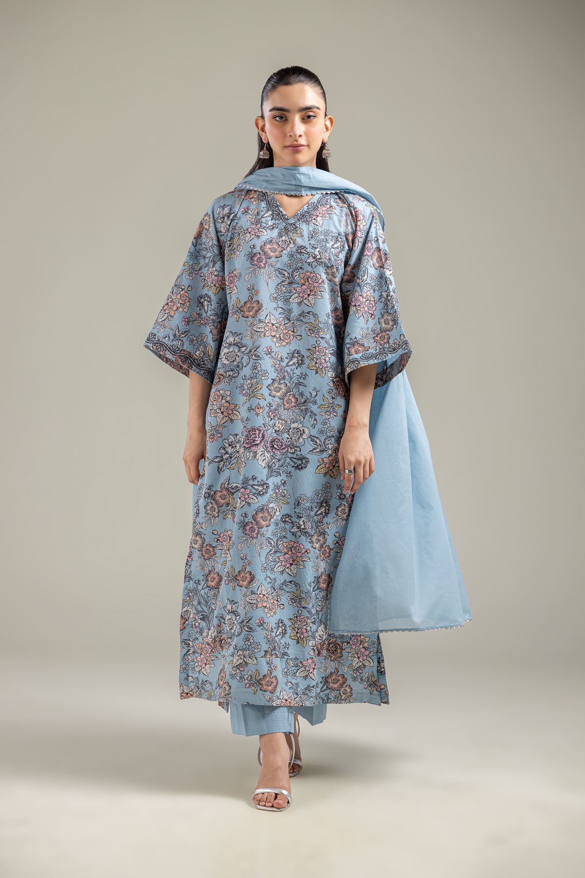Embroidered Lawn Solid Lawn Dupatta - 1-26-121-C-C-VG
