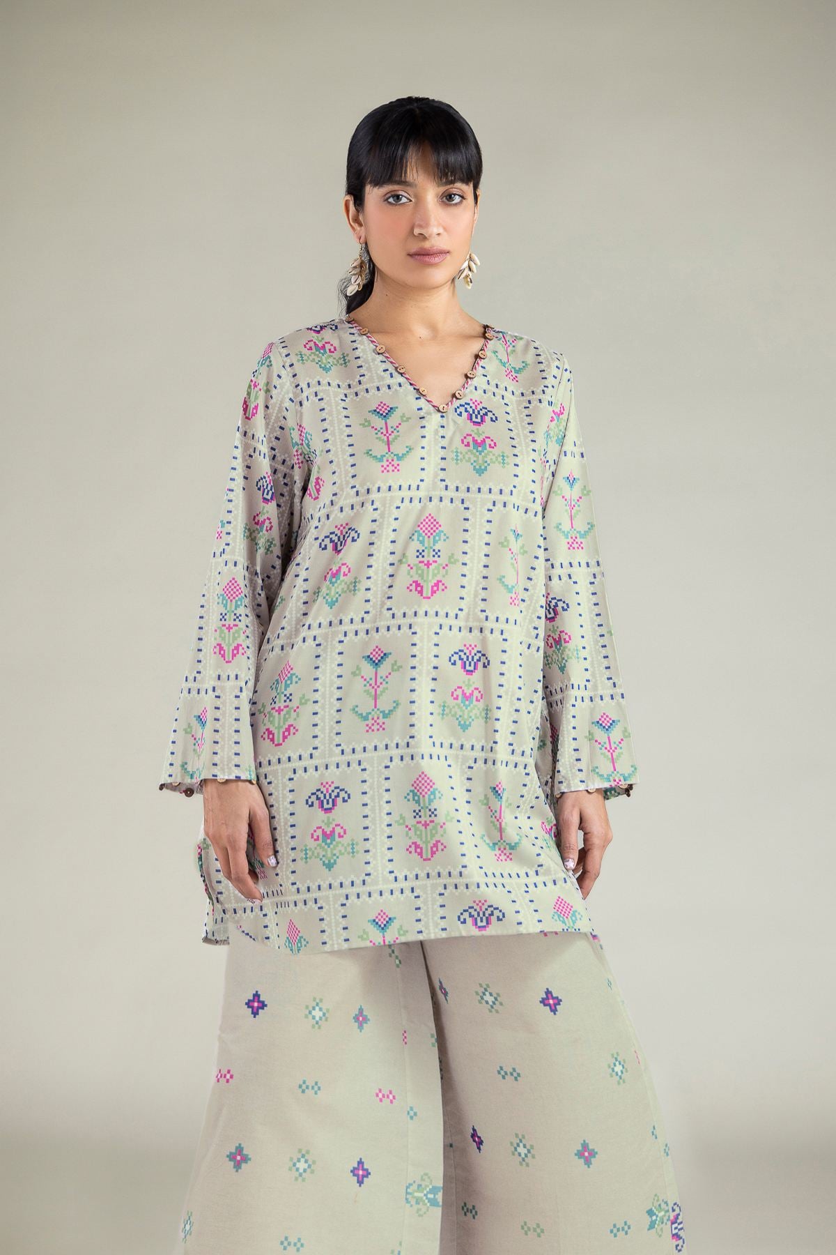 Printed Cambric 2-Piece Cambric Tailored - T-A11-26-111FD1-VG