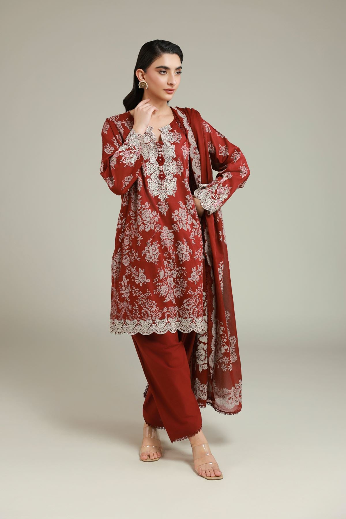 Embroidered Lawn Tailored 3 Piece - 1-26-119-A-C-VG