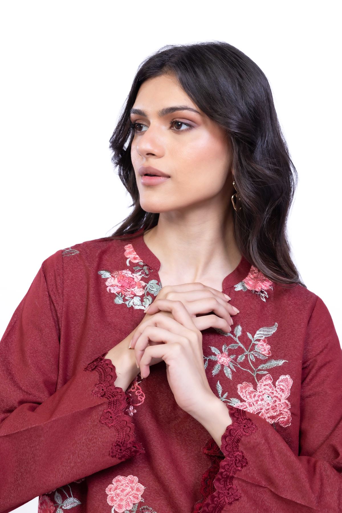 Embroidered Karandi Kurta - 25-09-11E5-05TB-VG