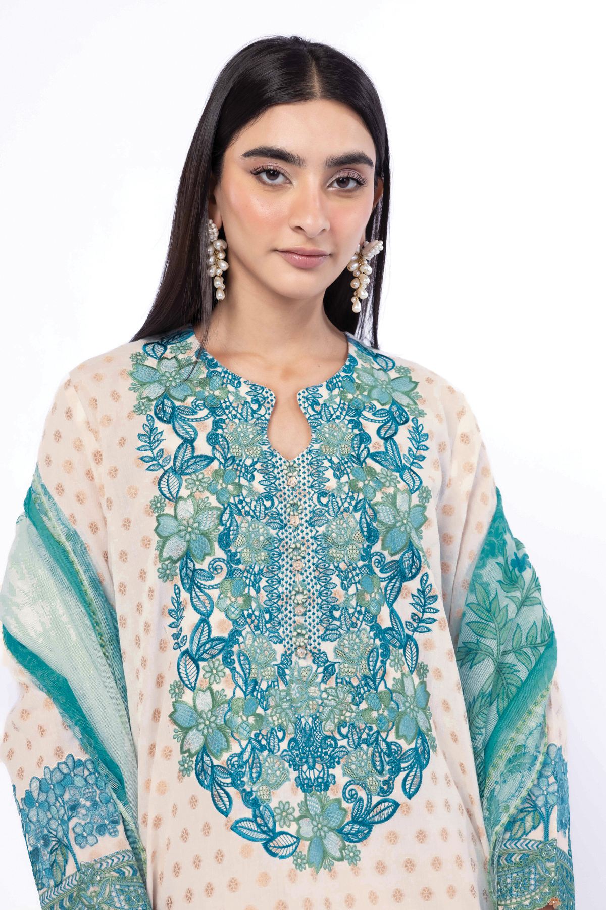 Embroidered Jacquard Tailored 3 Piece - T-A33-26-104FD1-VG