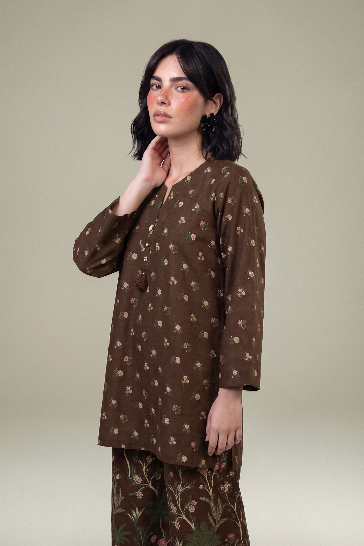 Printed Light Khaddar Tailored 2-Piece Set - 2-26-308-A-G1-VG