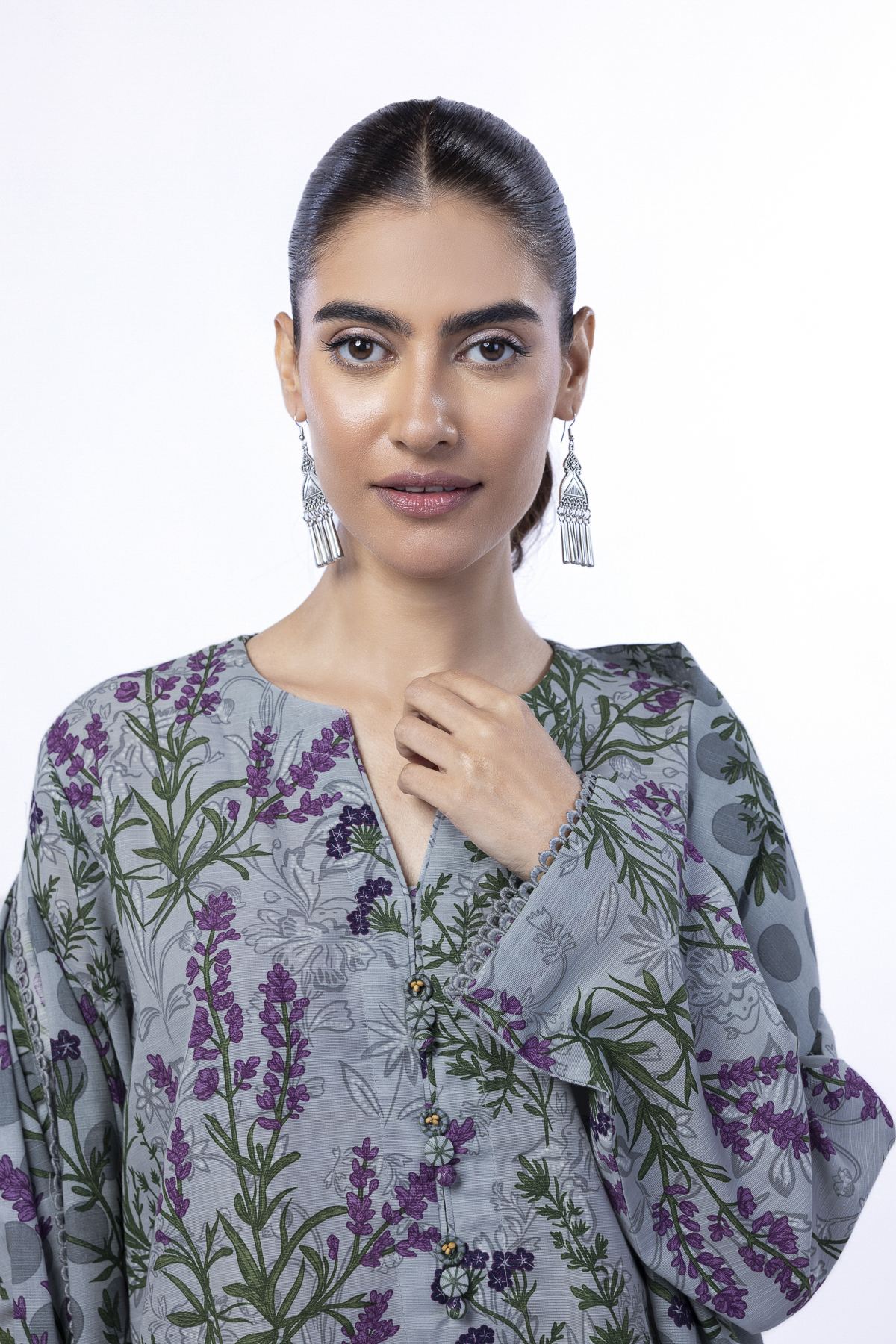 Printed Light Khaddar Fabrics 3 Piece - KRN16A-VG