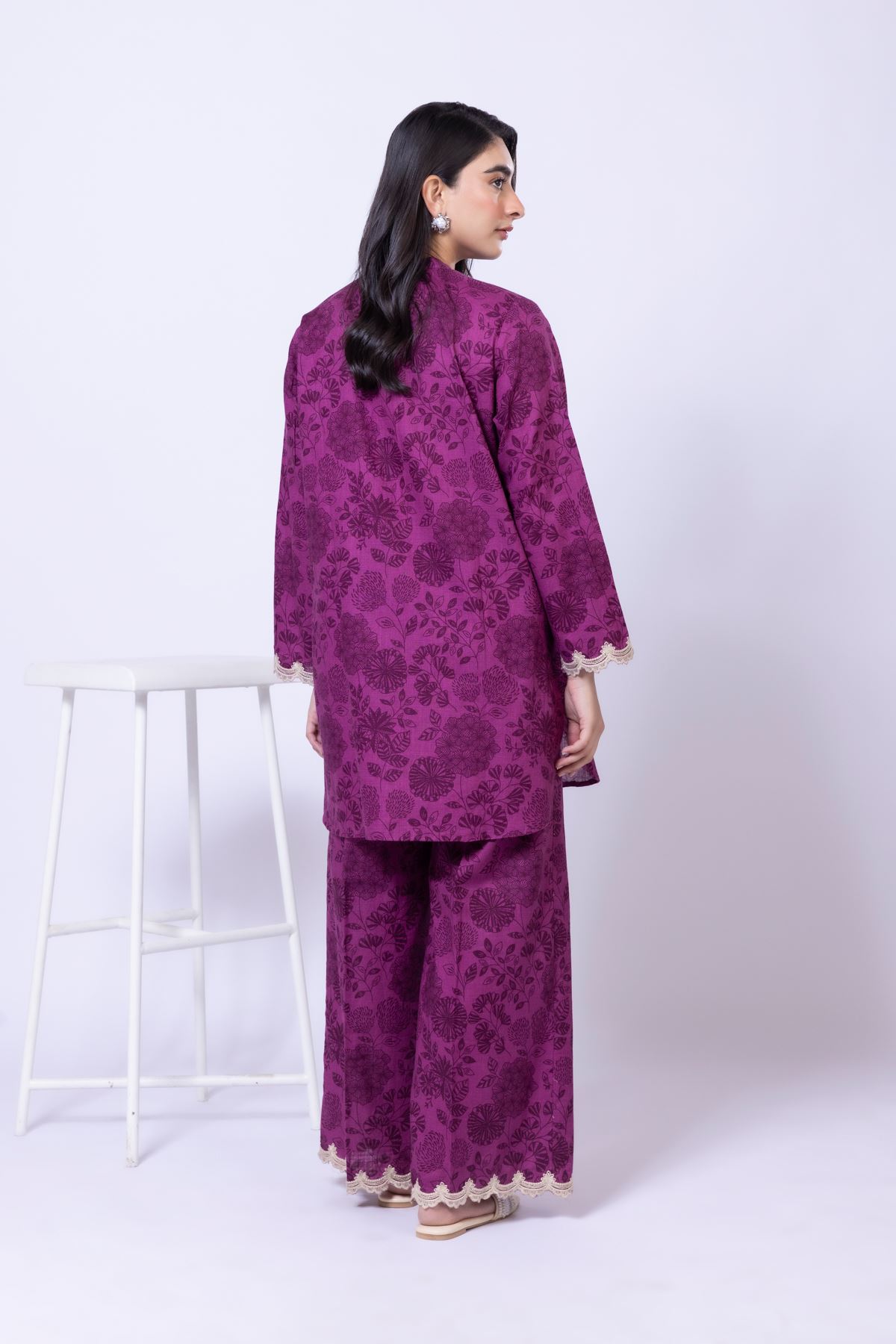 Embroidered Heavy Textured Cotton Kurta - 25-09-11E3-07TA-VG