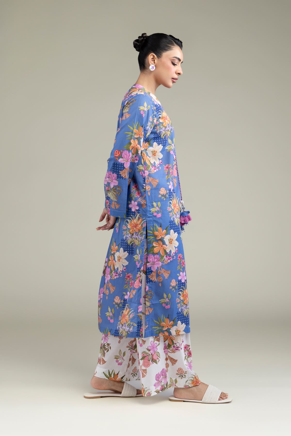 Printed Cambric Floral Cambric Pants - 1-26-202-A-C1-VG