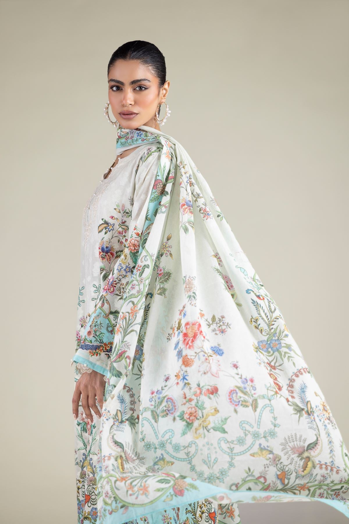 Embroidered Broshia Tailored 3-Piece Set - 1-26-102-A-F-VG