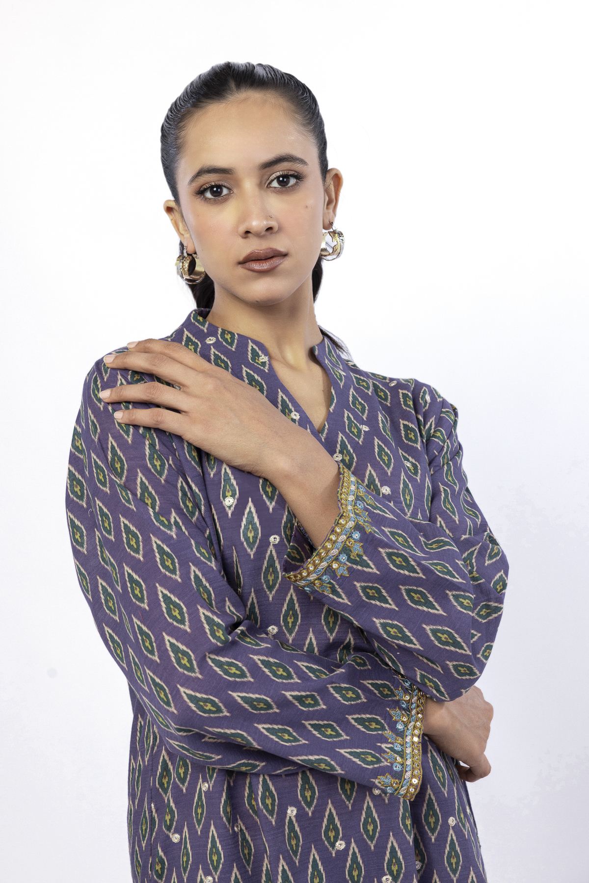 Embroidered Khaddar Tailored 2 Piece | Top and Bottom - LKW44AST-VG