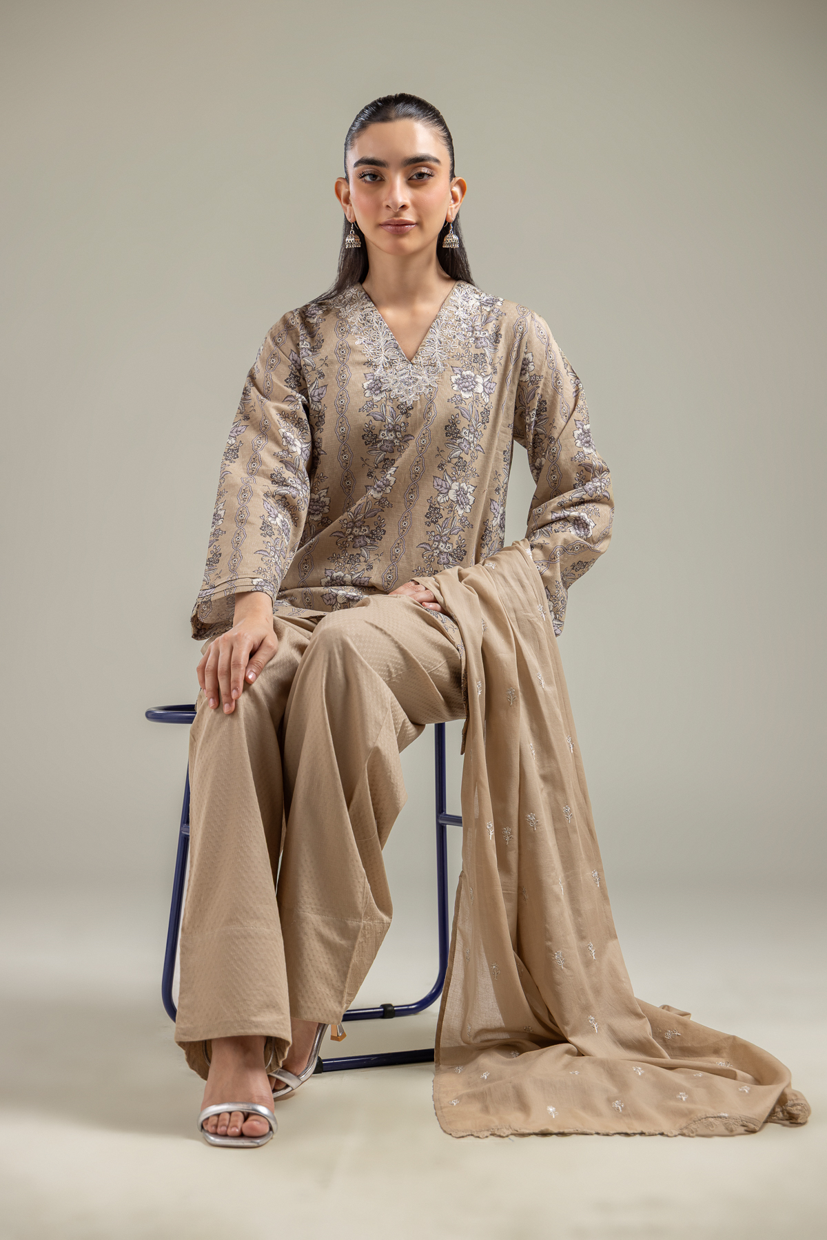Embroidered Lawn Spring Lawn Dupatta - 1-26-118-A-E-VG