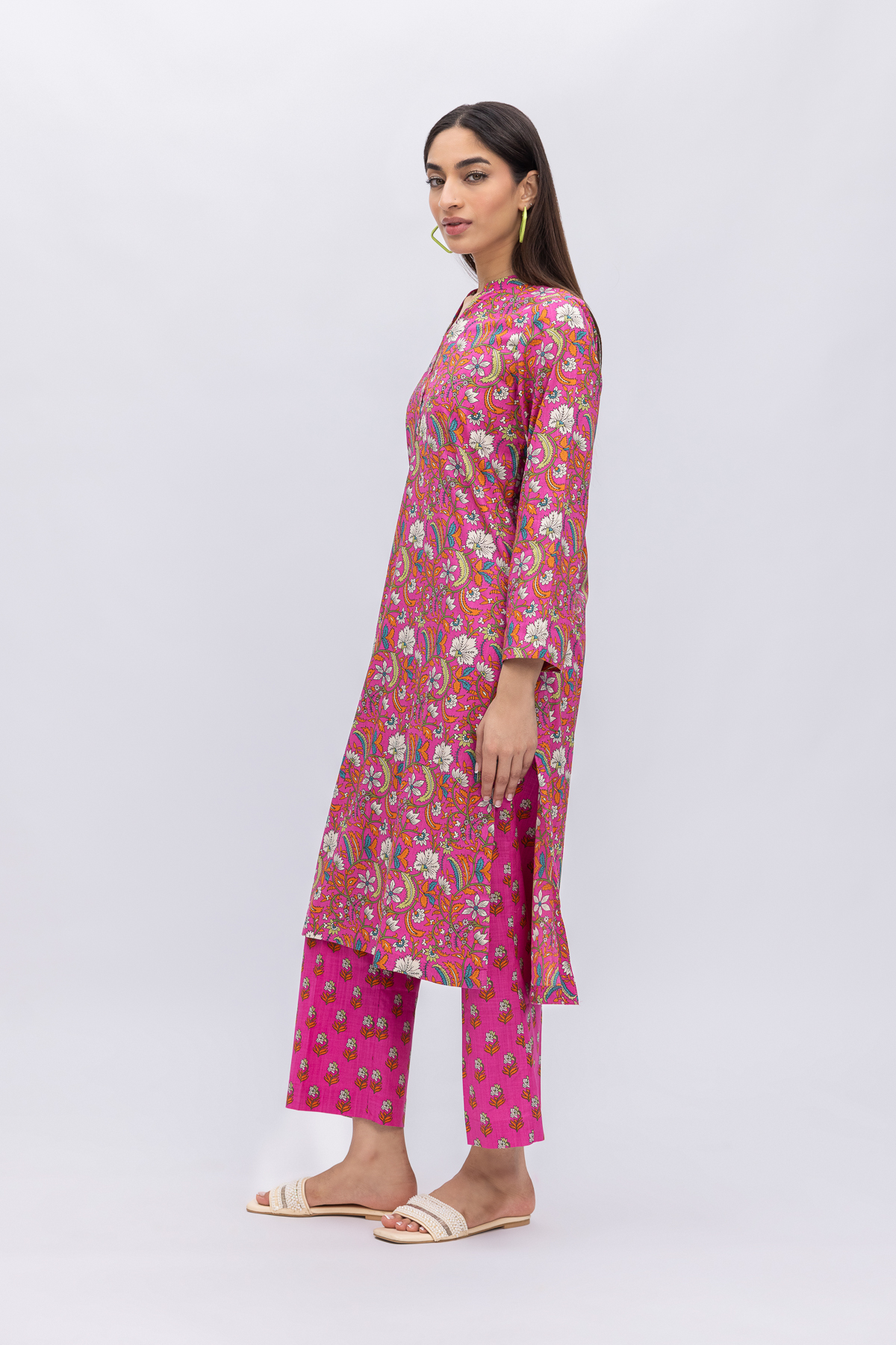 Printed Crosshatch Poplin Pants - 25-04E48-07TA-VG