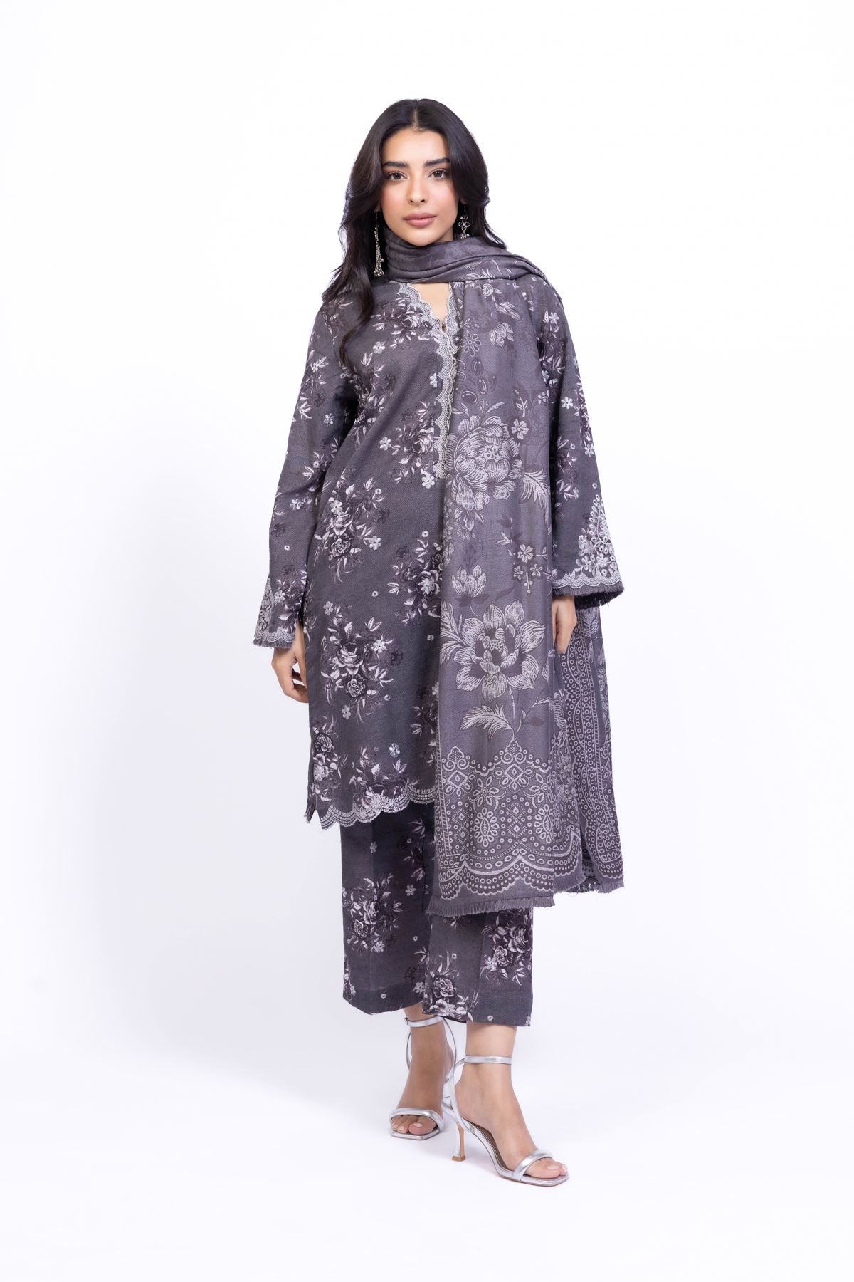 Printed Jacquard Dupatta - OTD4-EX28-04TA-VG