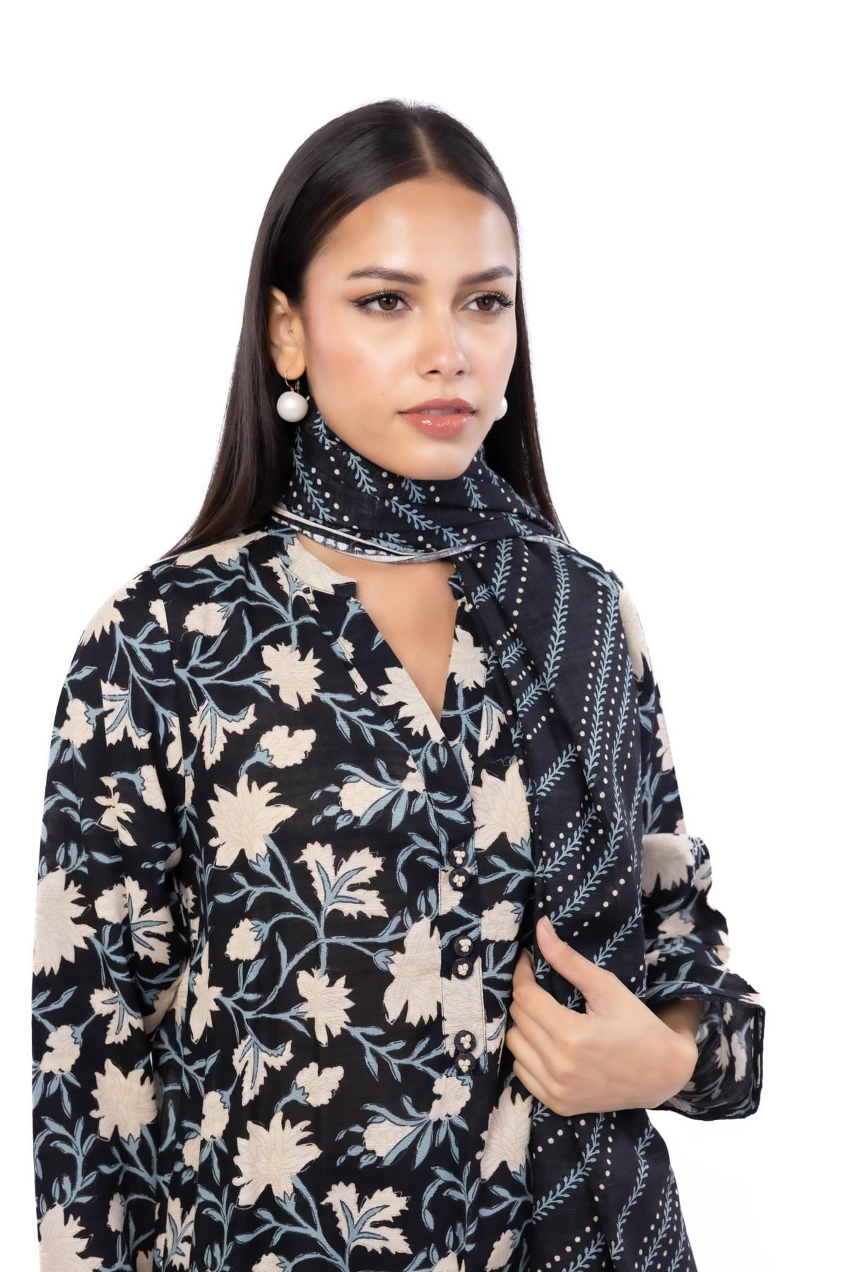 Printed Khaddar Fabrics 3 Piece - KW34A-VG