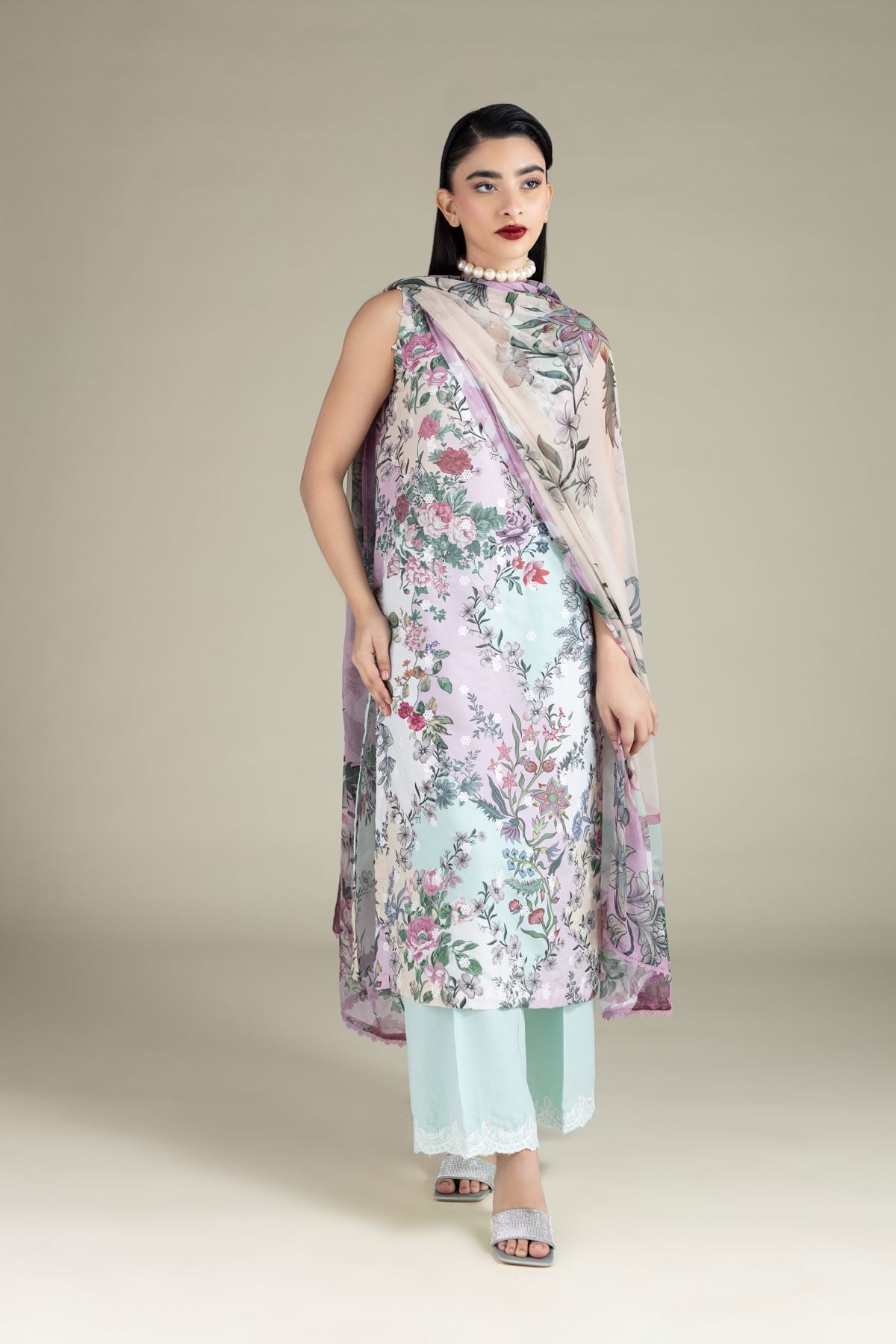 Embroidered Mesuri Pants - 1-26-126-A-A-VG