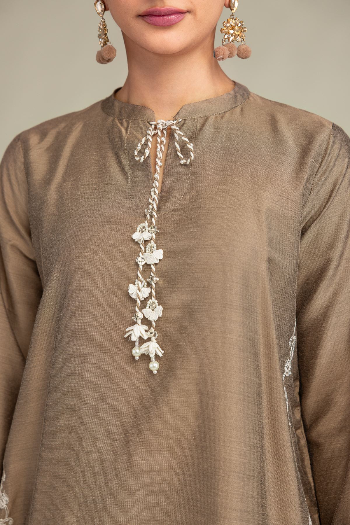 Printed Raw Silk Raw Silk Kurta - 1-26-244-A-D1-VG