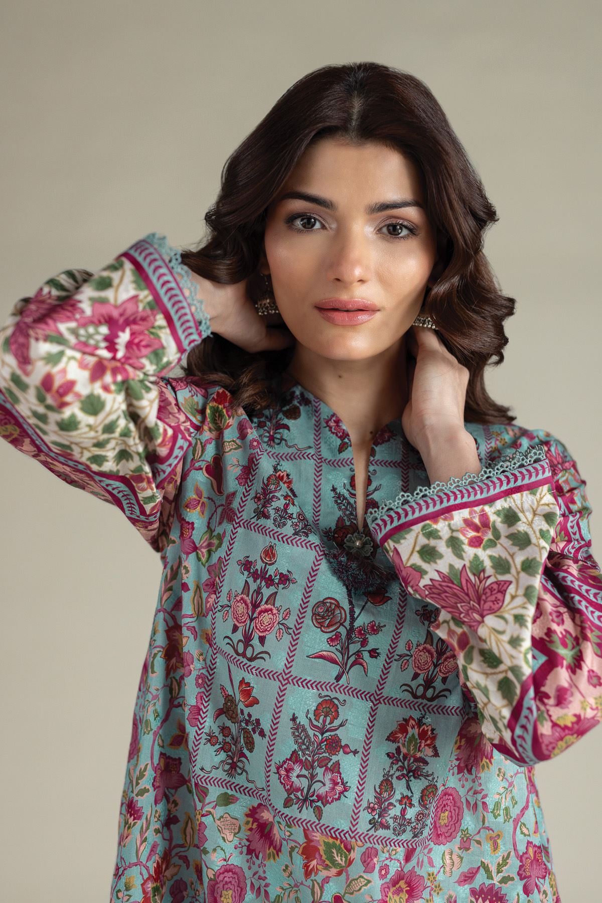 Printed Broshia Fabrics 2 Piece - A33-26-104FH2-VG