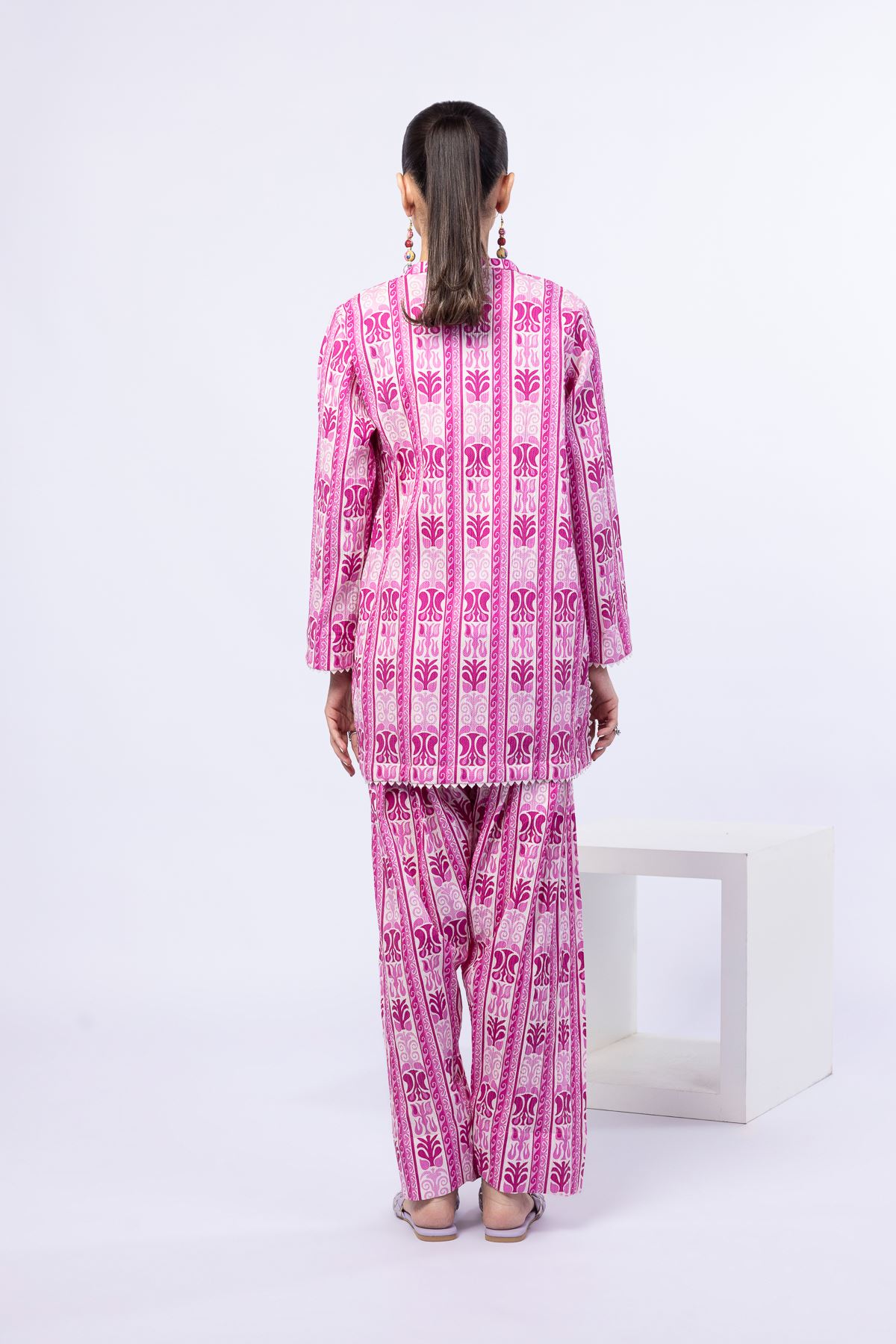 Printed Ripple Crinkle Kurta - 25-04E48-07TA-VG