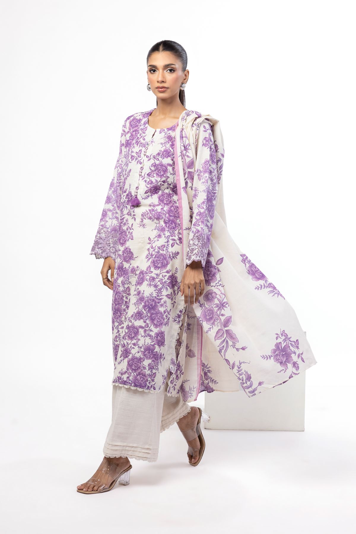Embroidered Khaddar Tailored 3 Piece - KW30AST-VG