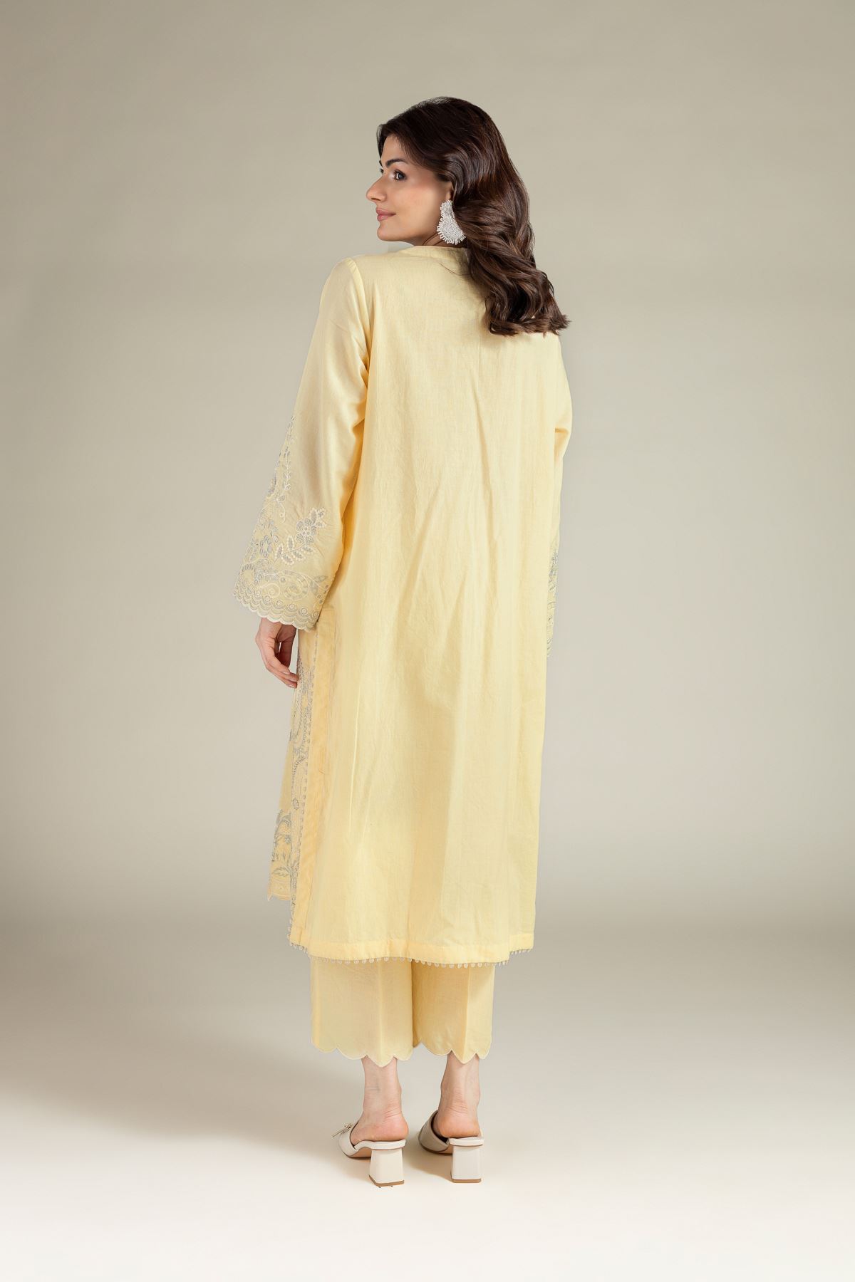 Embroidered Cambric Fabrics 2 Piece | Top and Bottom - A112-26-102EB2-VG