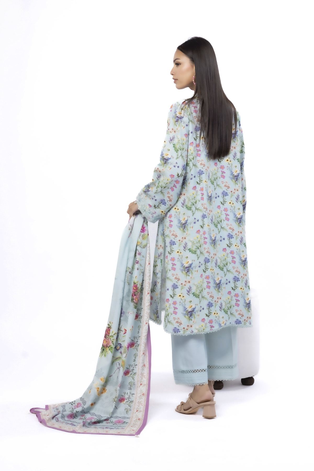 Embroidered Blended Khaddar Fabrics 3 Piece - KRN13A-VG