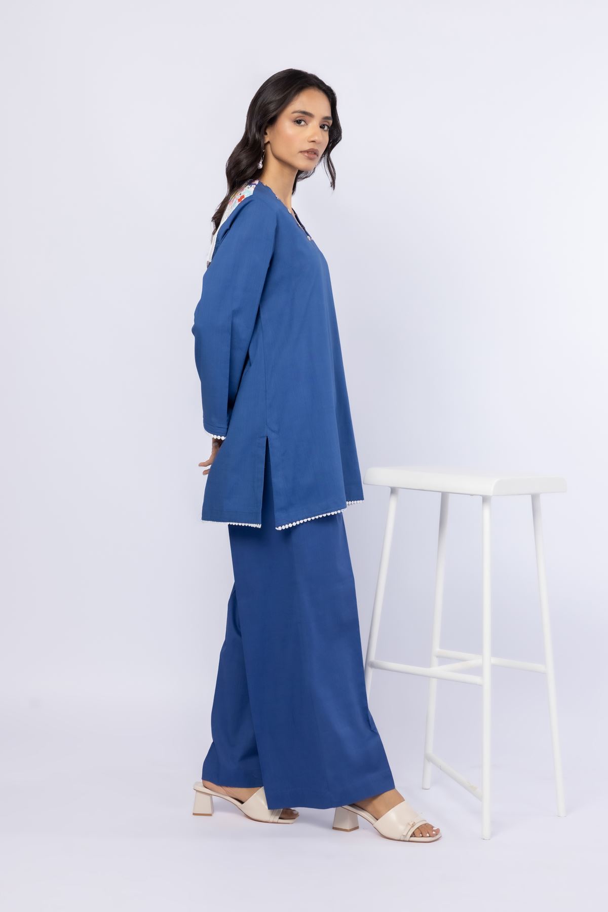 Dyed Crosshatch Poplin Pants - 25-09-9S1-04TA-VG