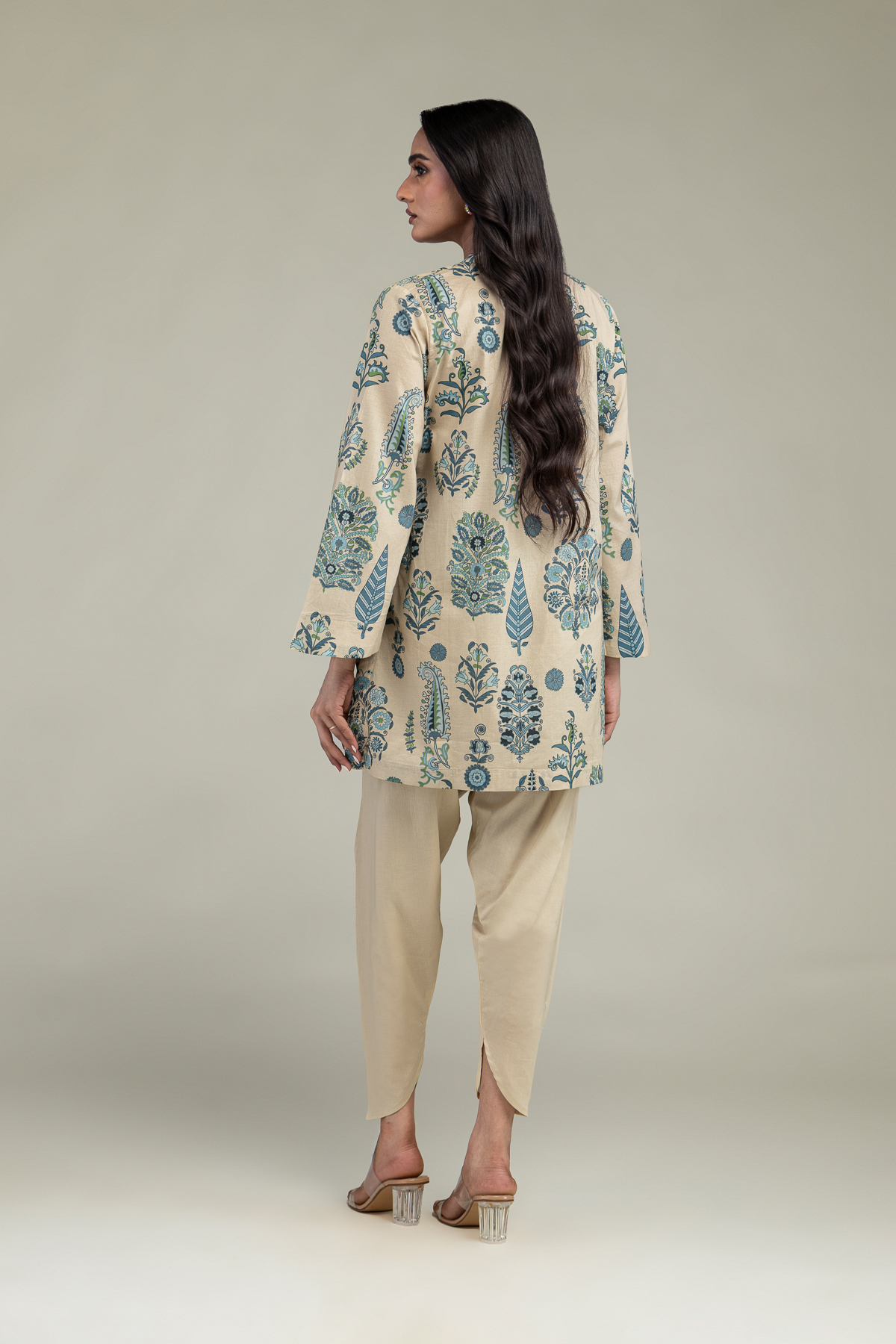 Printed Cambric Floral Cambric Kurta - 2-26-303-C-A1-VG