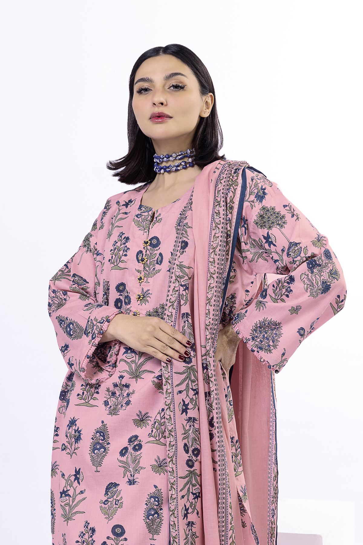 Printed Lawn Fabrics 3 Piece - LKW45B-VG