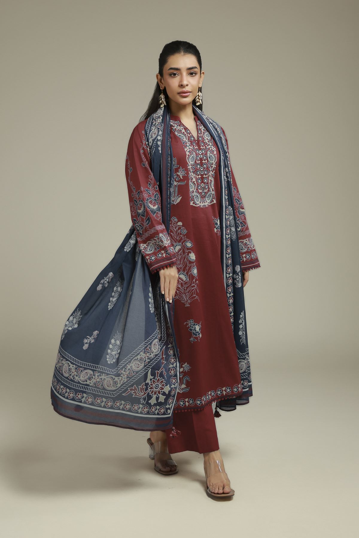 Printed Cambric Cambric Tailored Set - T-A33-26-103FJ2-VG