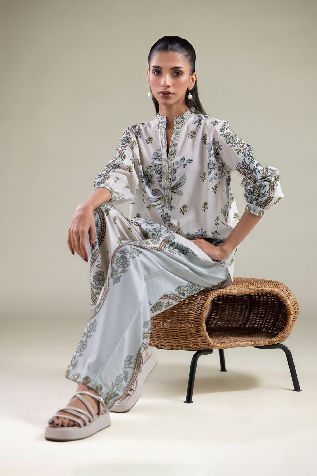Embroidered Cambric Tunic - 6-26-104-A-E-VG