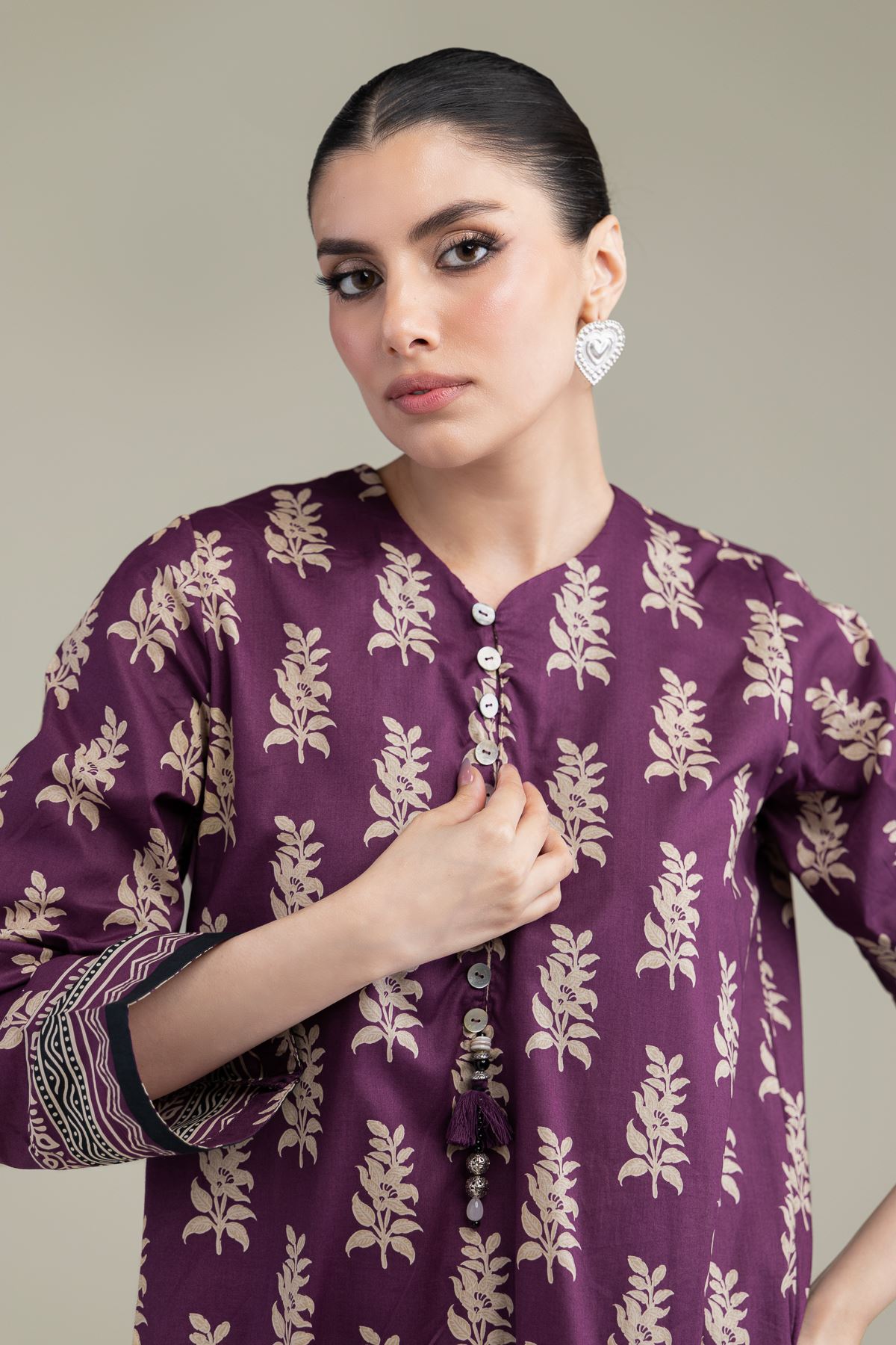 Printed Cambric Short Cambric Kurta - 1-26-238-A-J1-VG