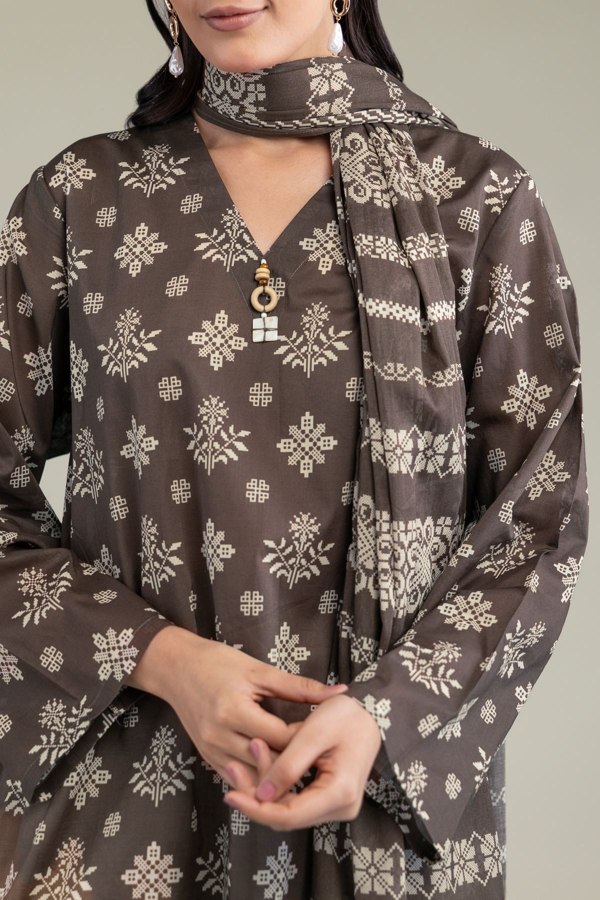 Printed Lawn 3-Piece Tailored Lawn - T-A11-26-202FJ2-VG