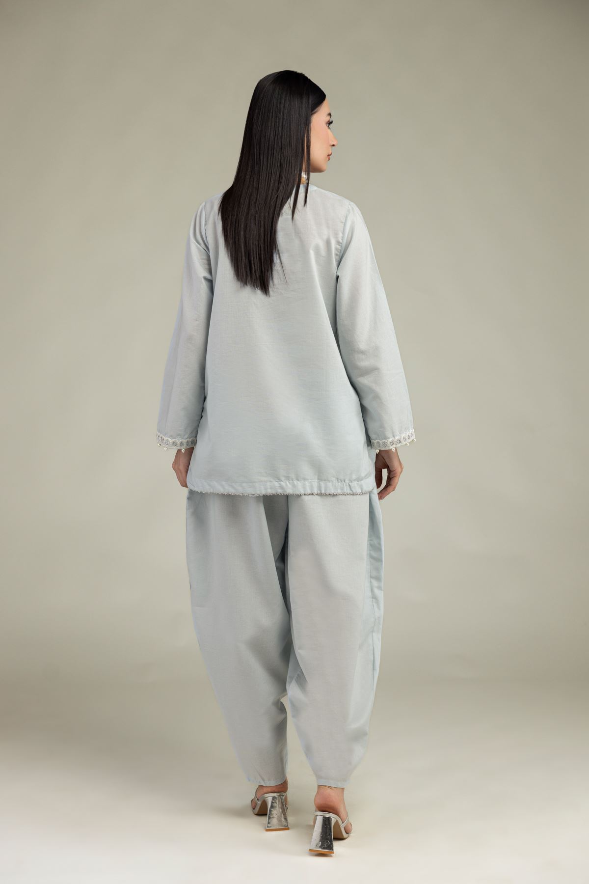 Embroidered Mesuri Short Mesuri Kurta - 25-09-11E14-03TA-VG