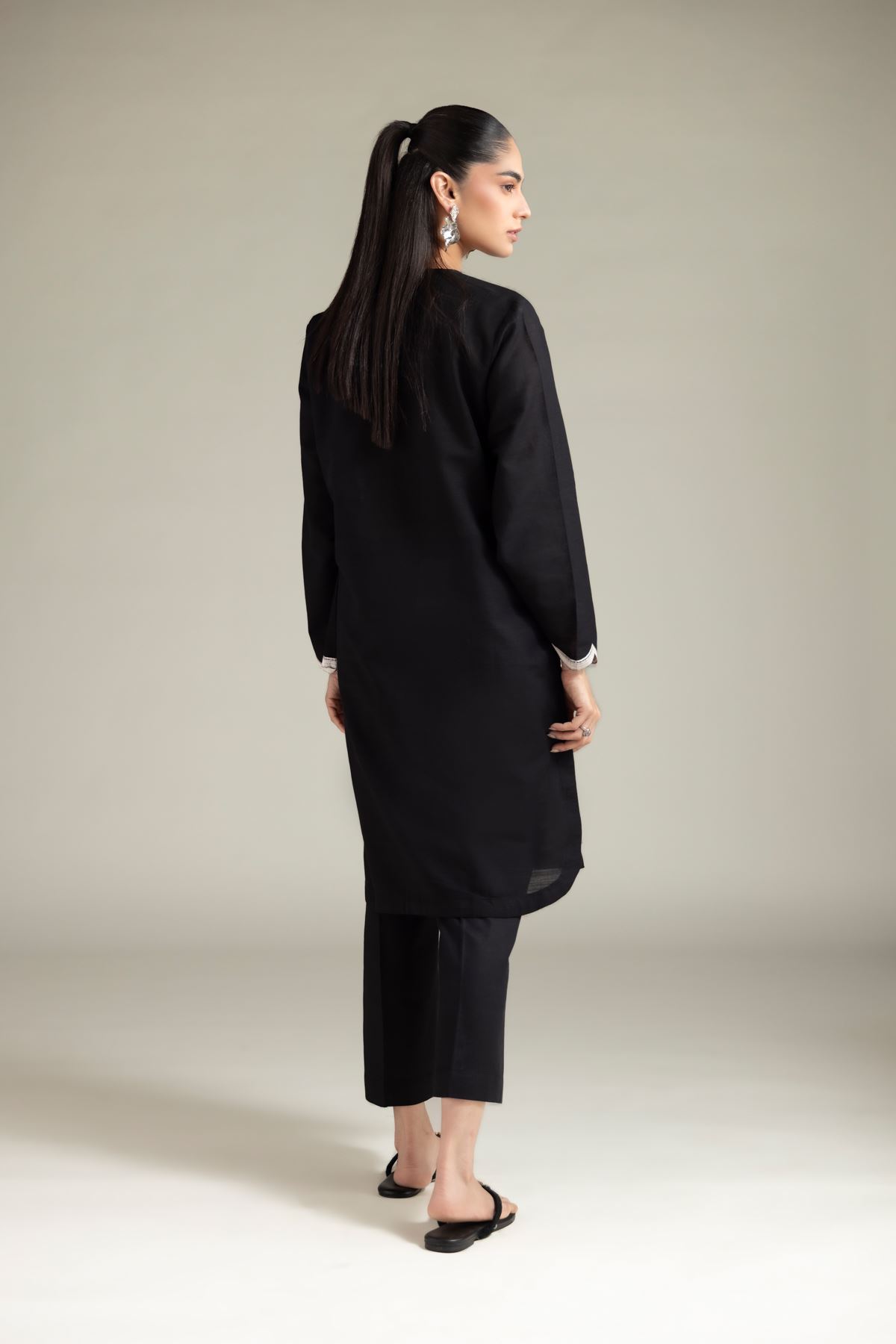Embroidered Textured Cotton Kurta - 1-26-109-A-P-VG