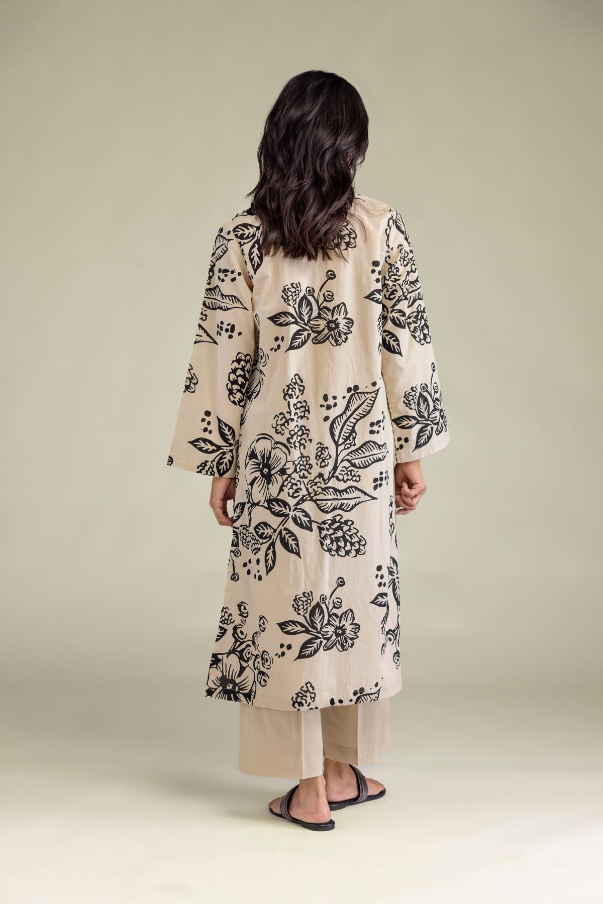 Printed Cambric Floral Cambric Kurta - 1-26-231-A-D1-VG