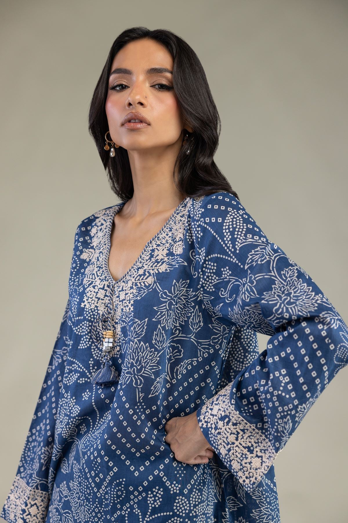 Embroidered Cambric Fabrics 2 Piece | Top and Bottom - A22-26-214FH1-VG
