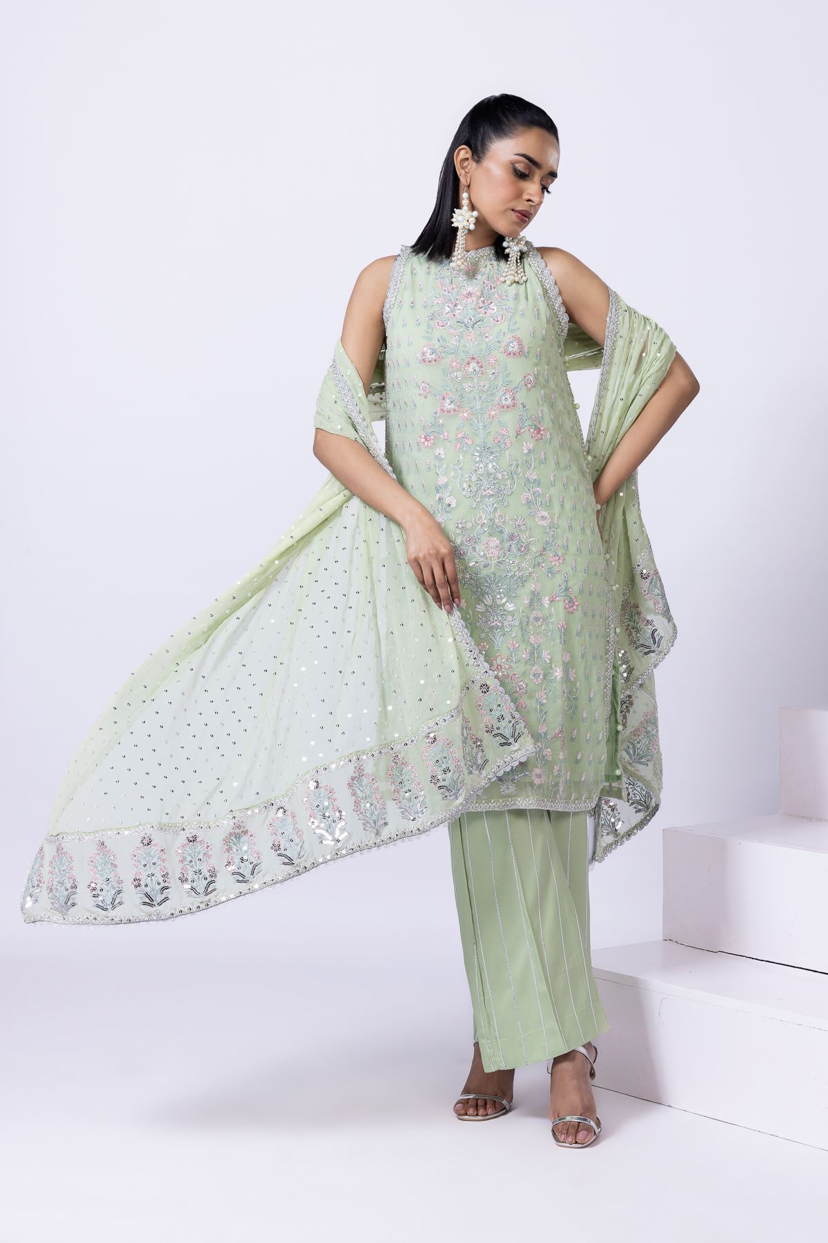 Buy Dupatta | 0.0 N/A | ESS24686A-VG_MULTI | Khaadi Pakistan