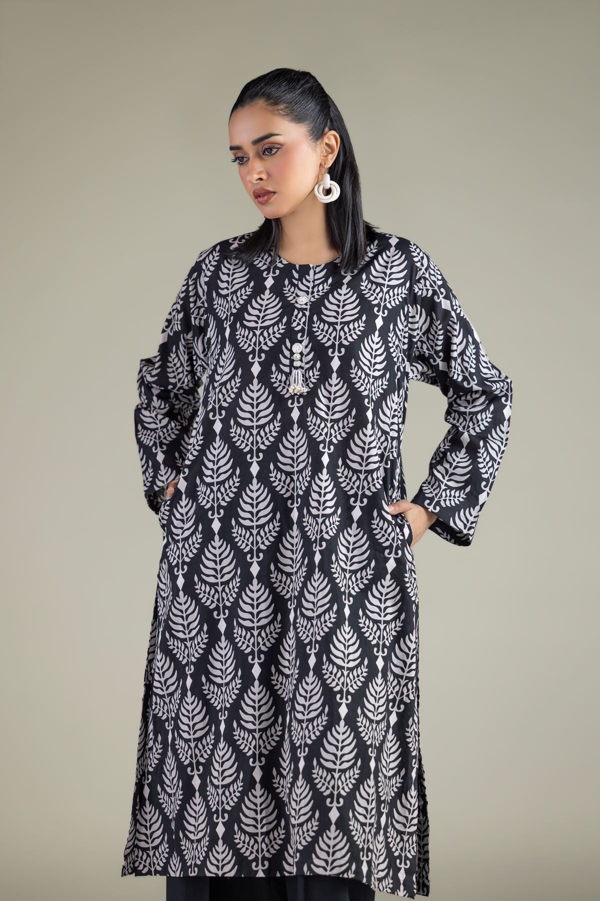 Printed Cambric Printed Cambric Kurta - 25-00-X2-03TA-VG