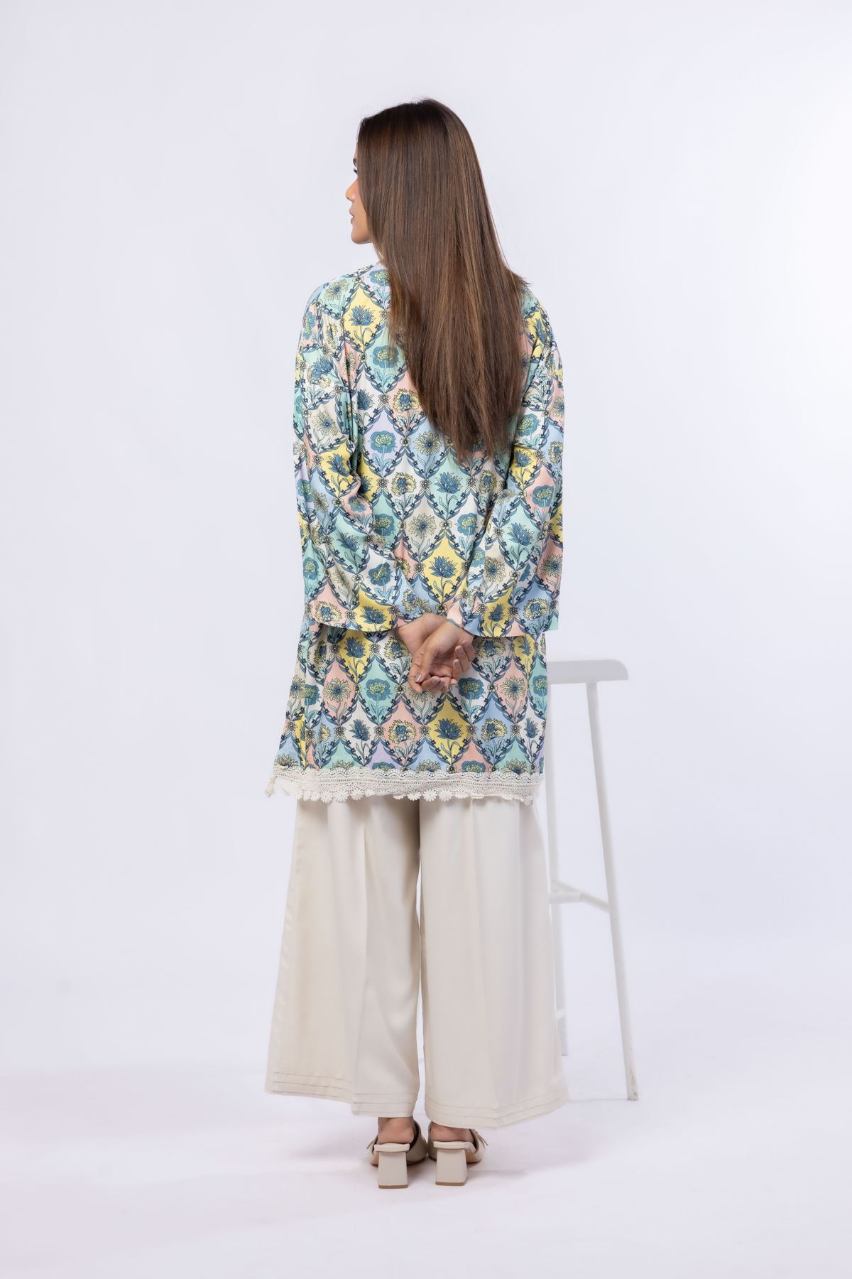 Printed Viscose Crepe Kurta - 25-09-10E1-05TB-VG